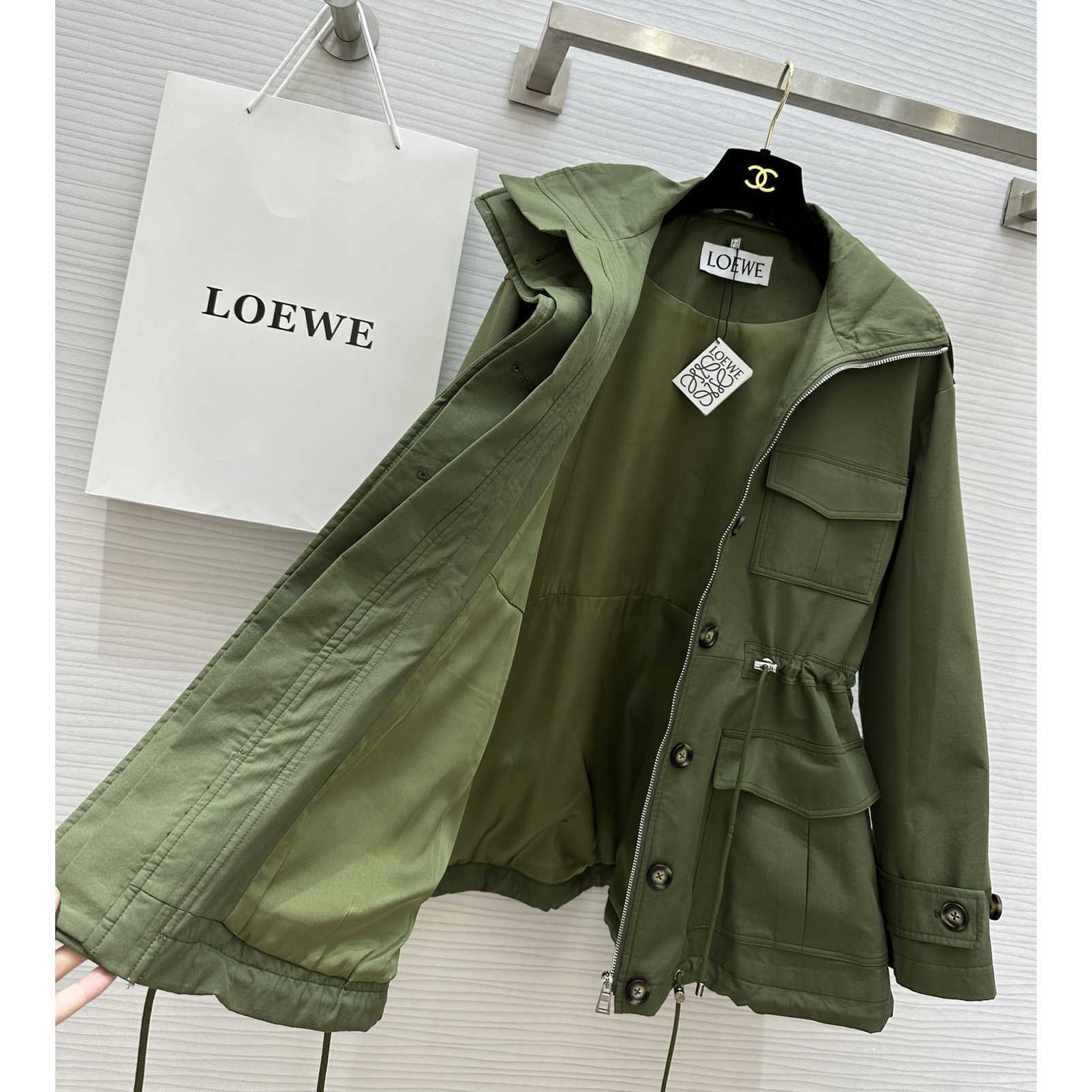 Loewe Short Parka In Cotton - DesignerGu