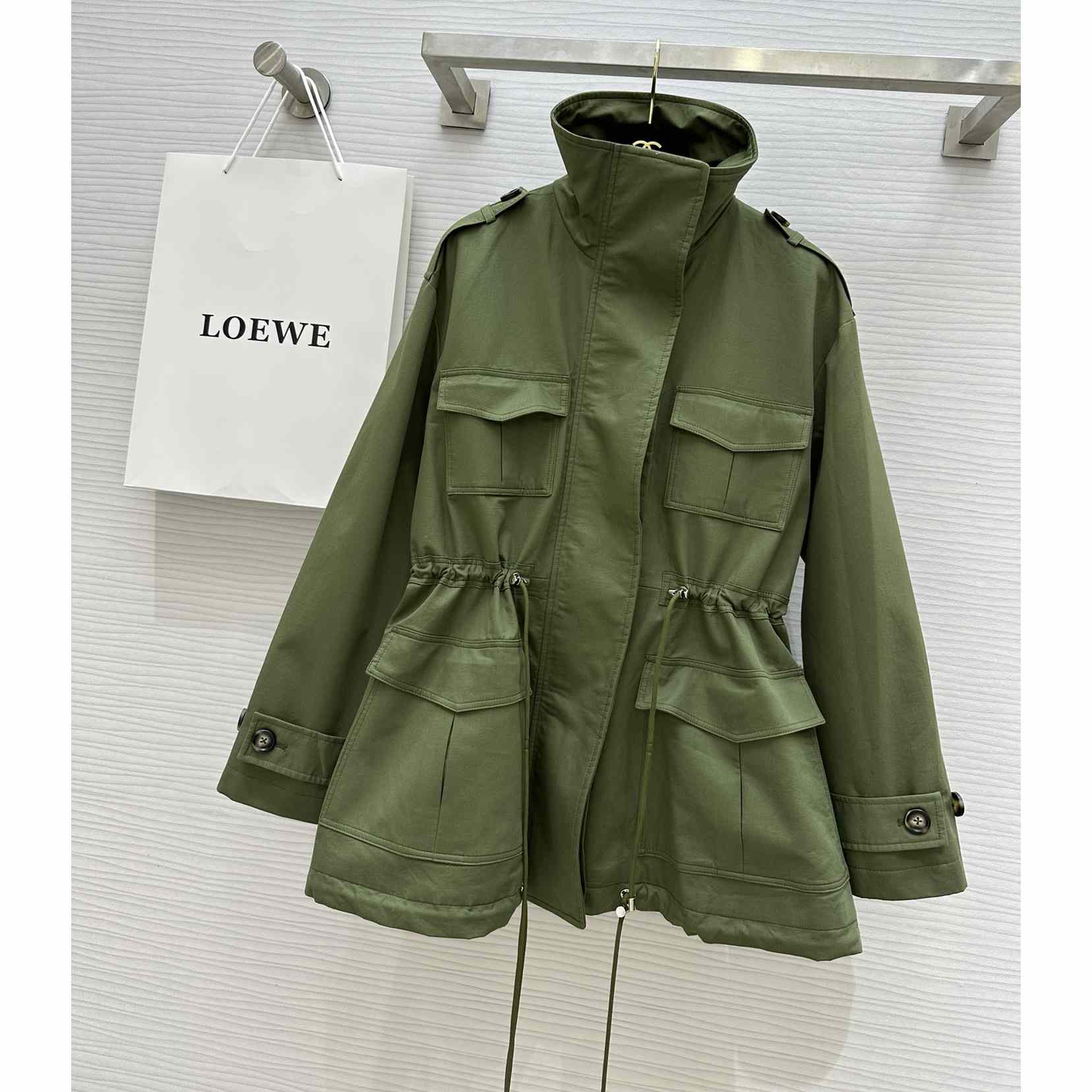 Loewe Short Parka In Cotton - DesignerGu