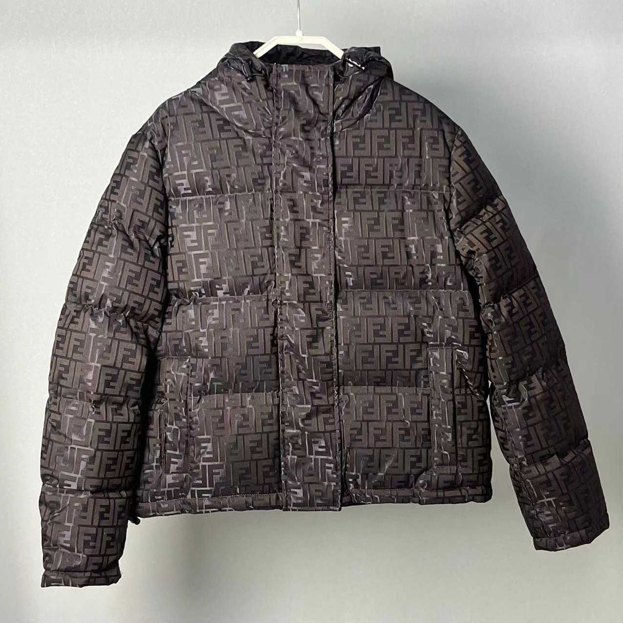 Fendi Brown Tech Fabric Down Jacket - DesignerGu