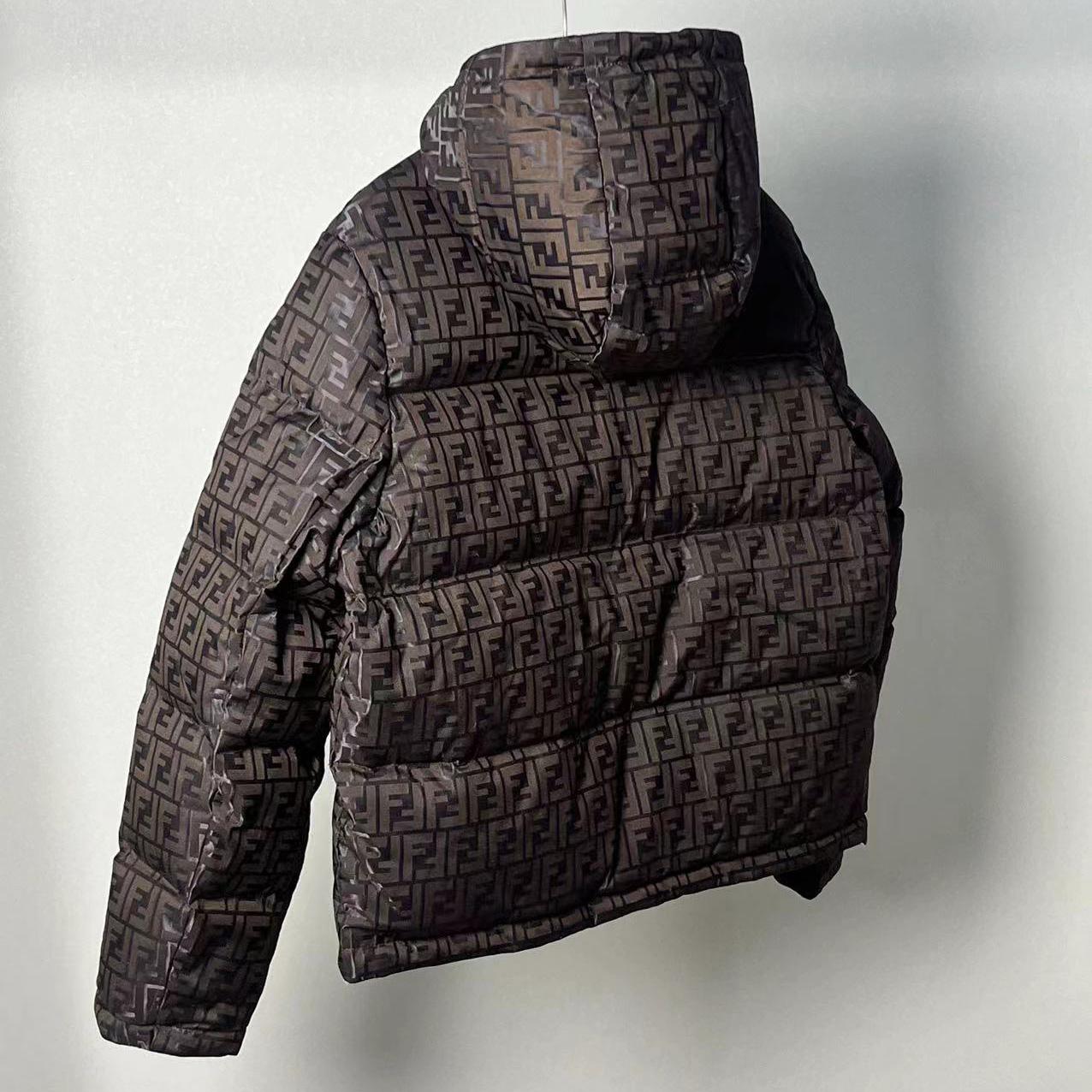 Fendi Brown Tech Fabric Down Jacket - DesignerGu