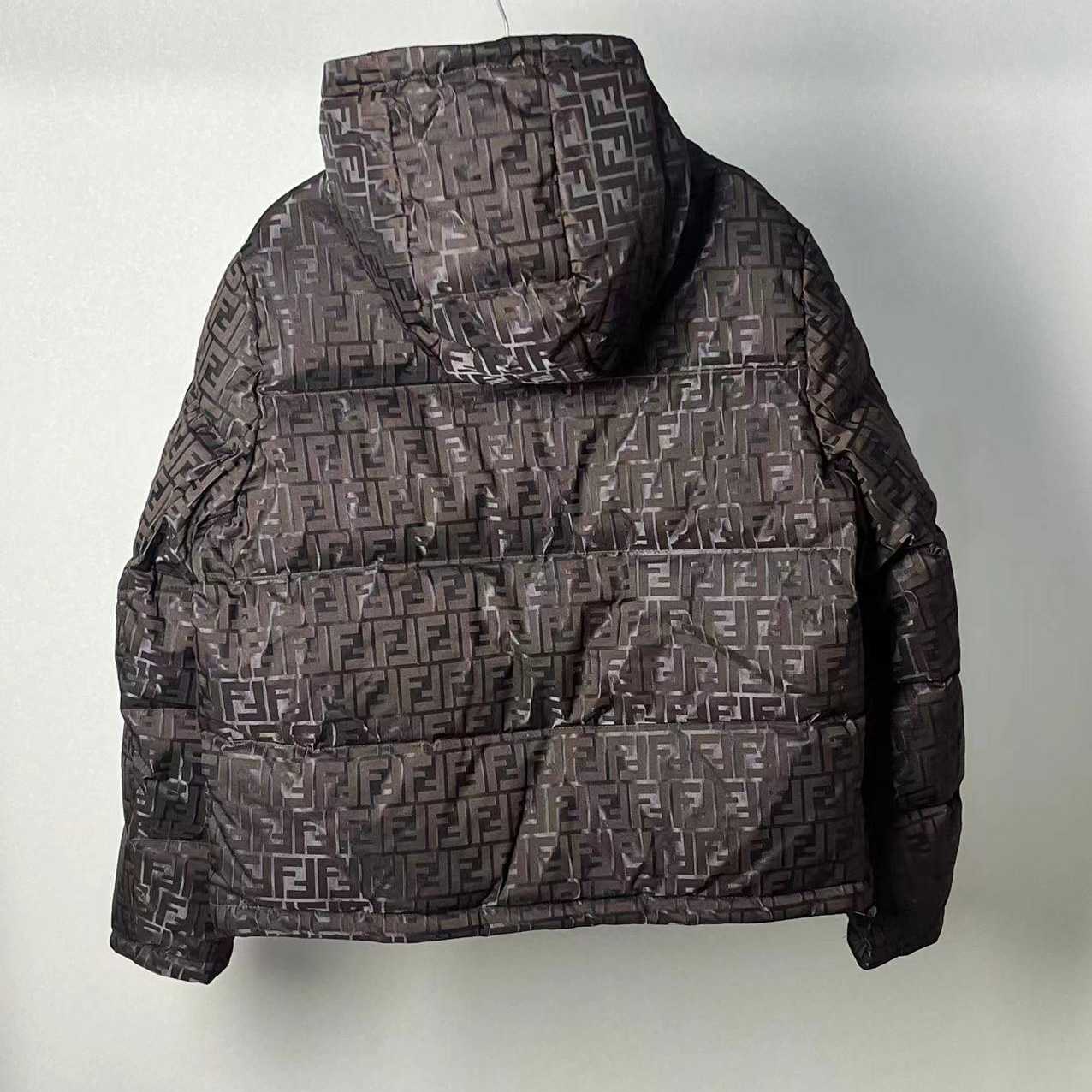 Fendi Brown Tech Fabric Down Jacket - DesignerGu