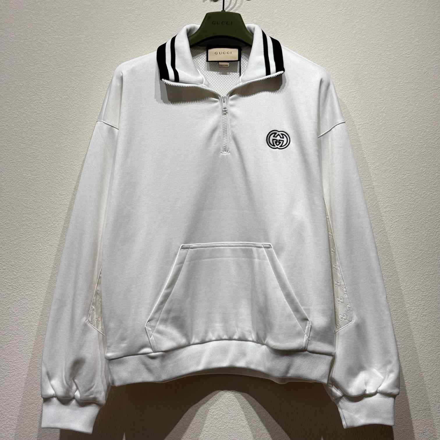 Gucci Technical Jersey Half Zip Jacket - DesignerGu