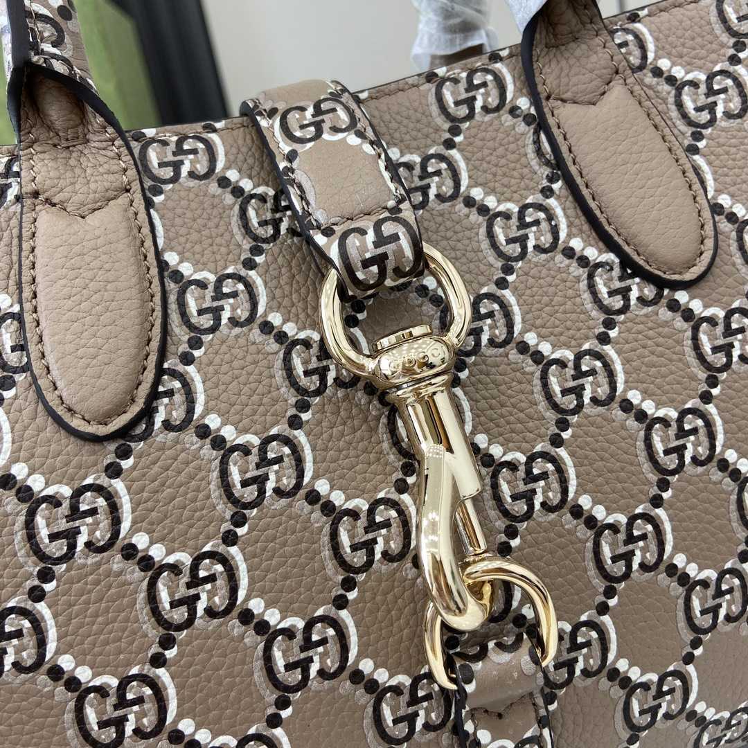 Gucci Small Tote Bag With GG Shadow  - DesignerGu