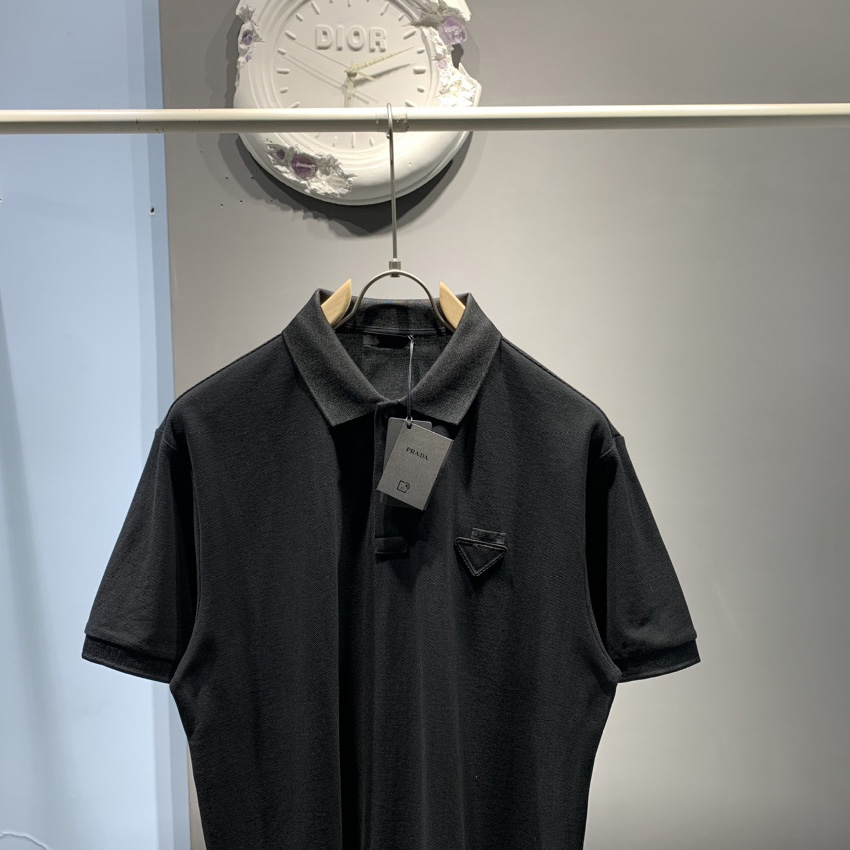 Prada Piqué Polo Shirt - DesignerGu