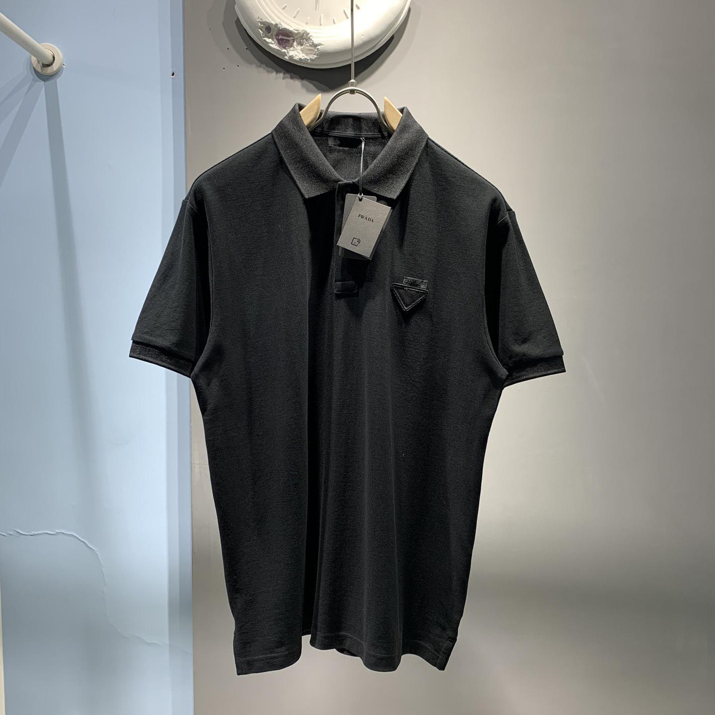 Prada Piqué Polo Shirt - DesignerGu