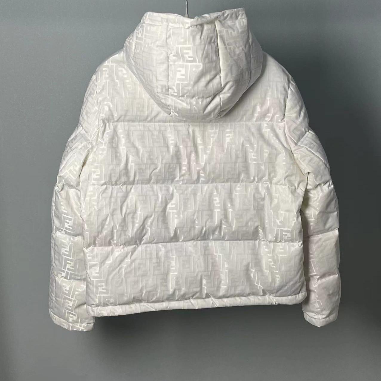 Fendi White Tech Fabric Down Jacket - DesignerGu