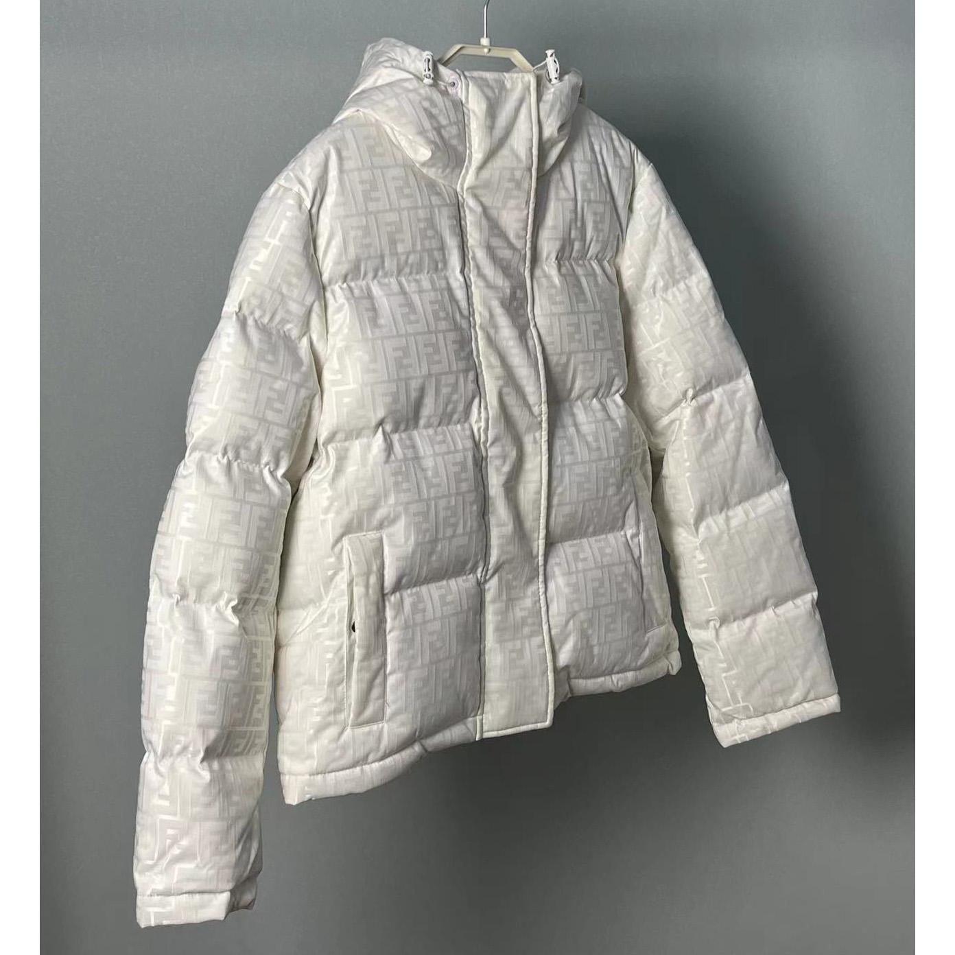 Fendi White Tech Fabric Down Jacket - DesignerGu