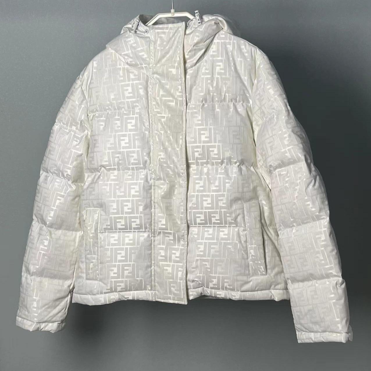 Fendi White Tech Fabric Down Jacket - DesignerGu