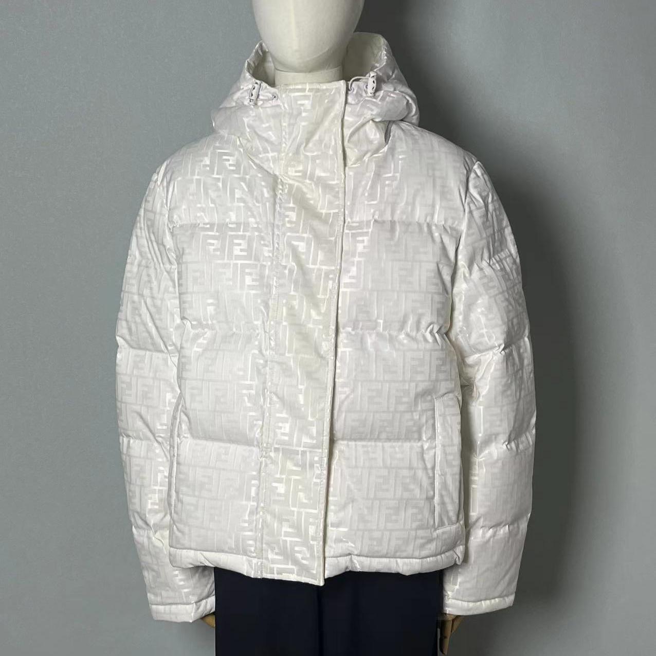 Fendi White Tech Fabric Down Jacket - DesignerGu