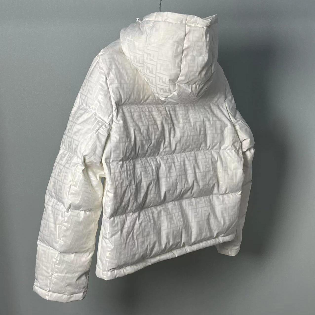 Fendi White Tech Fabric Down Jacket - DesignerGu