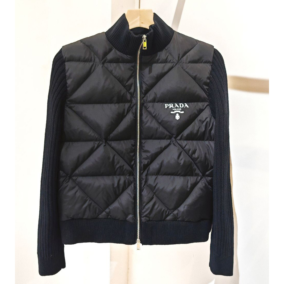 Prada Quilted Re-Nylon And Cashmere Jacket - DesignerGu