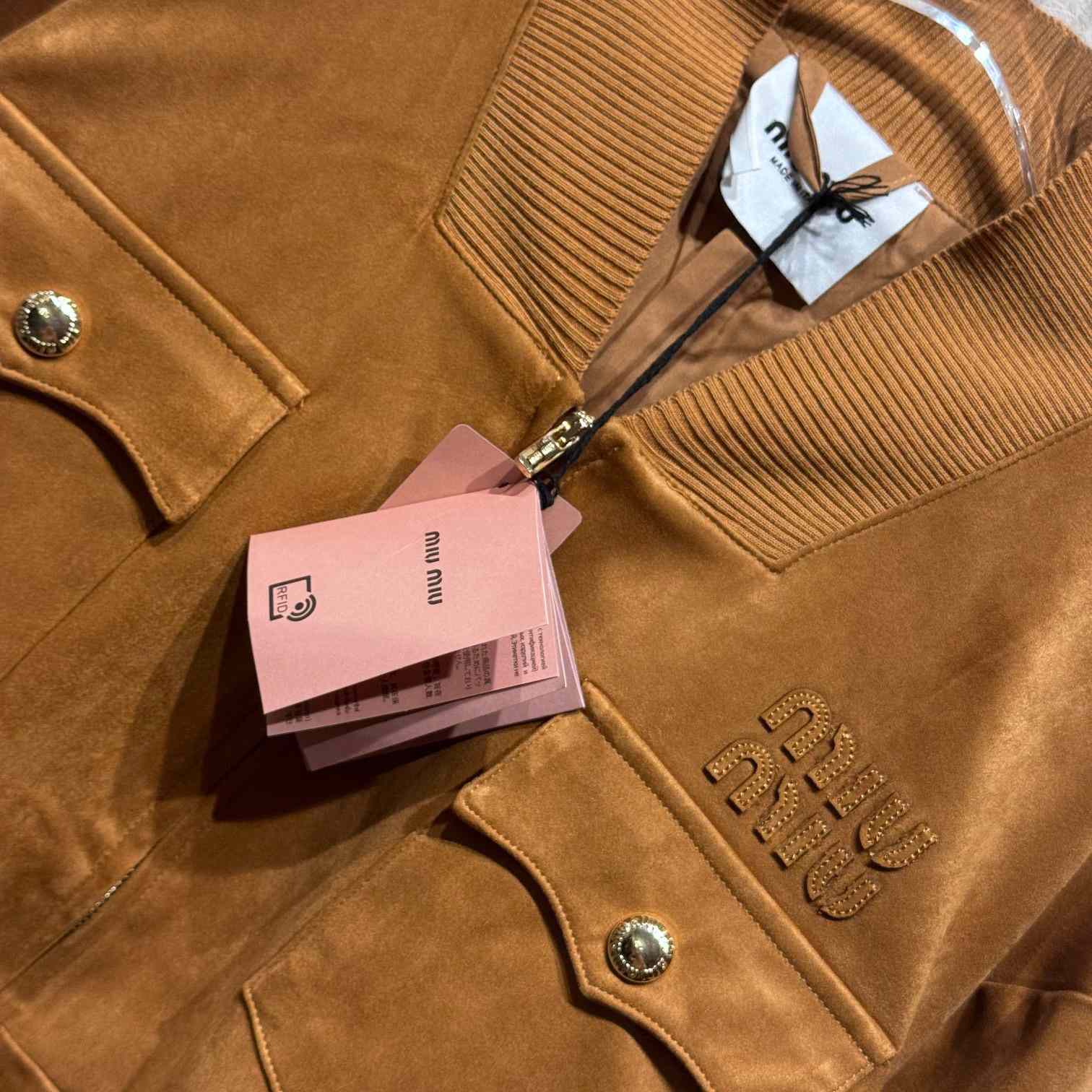 Miu Miu Suede Nappa Leather Jacket - DesignerGu