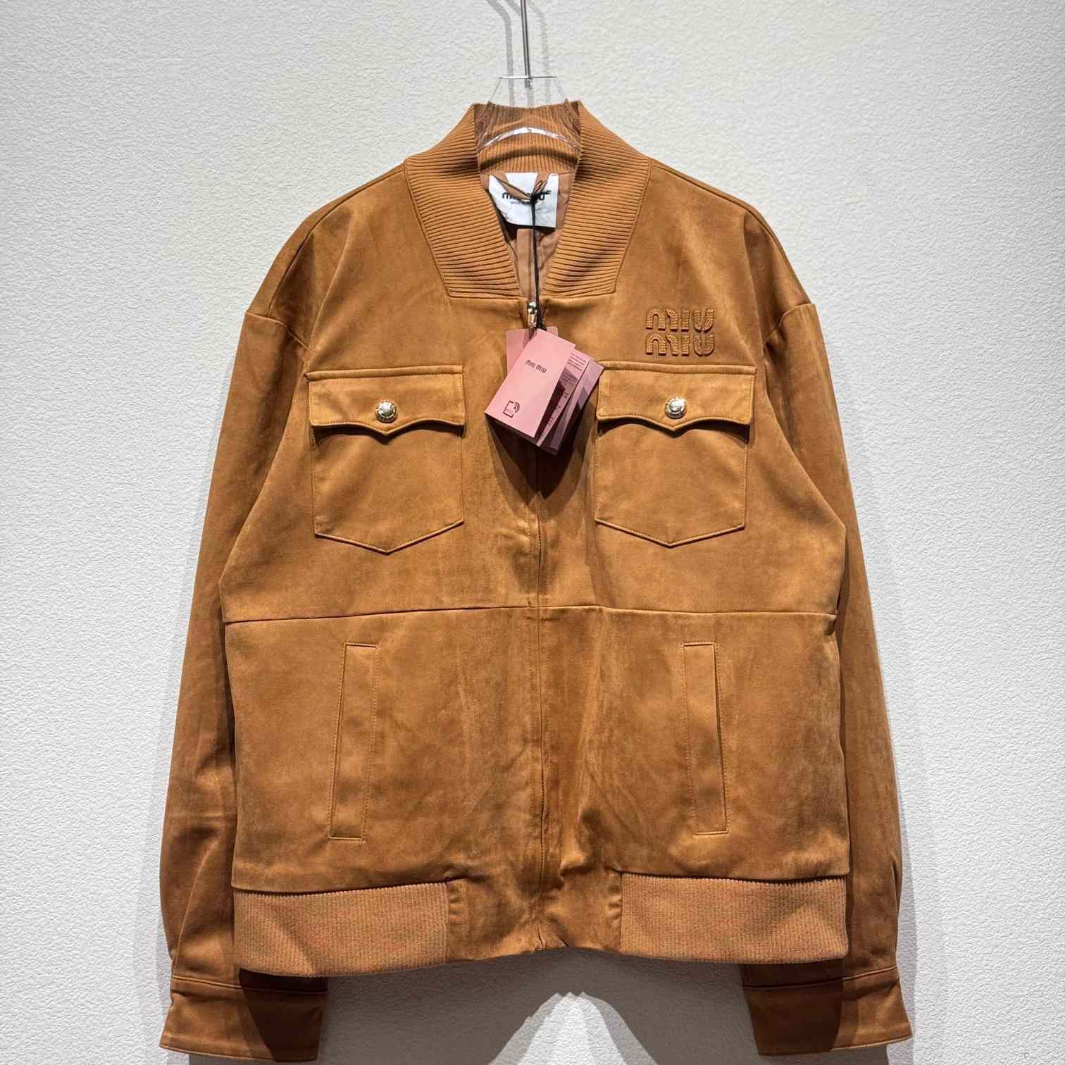 Miu Miu Suede Nappa Leather Jacket - DesignerGu