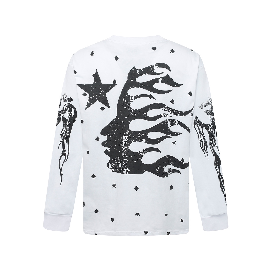 Hellstar Meteor Flame Limited Edition Long Sleeve T-Shirt - DesignerGu