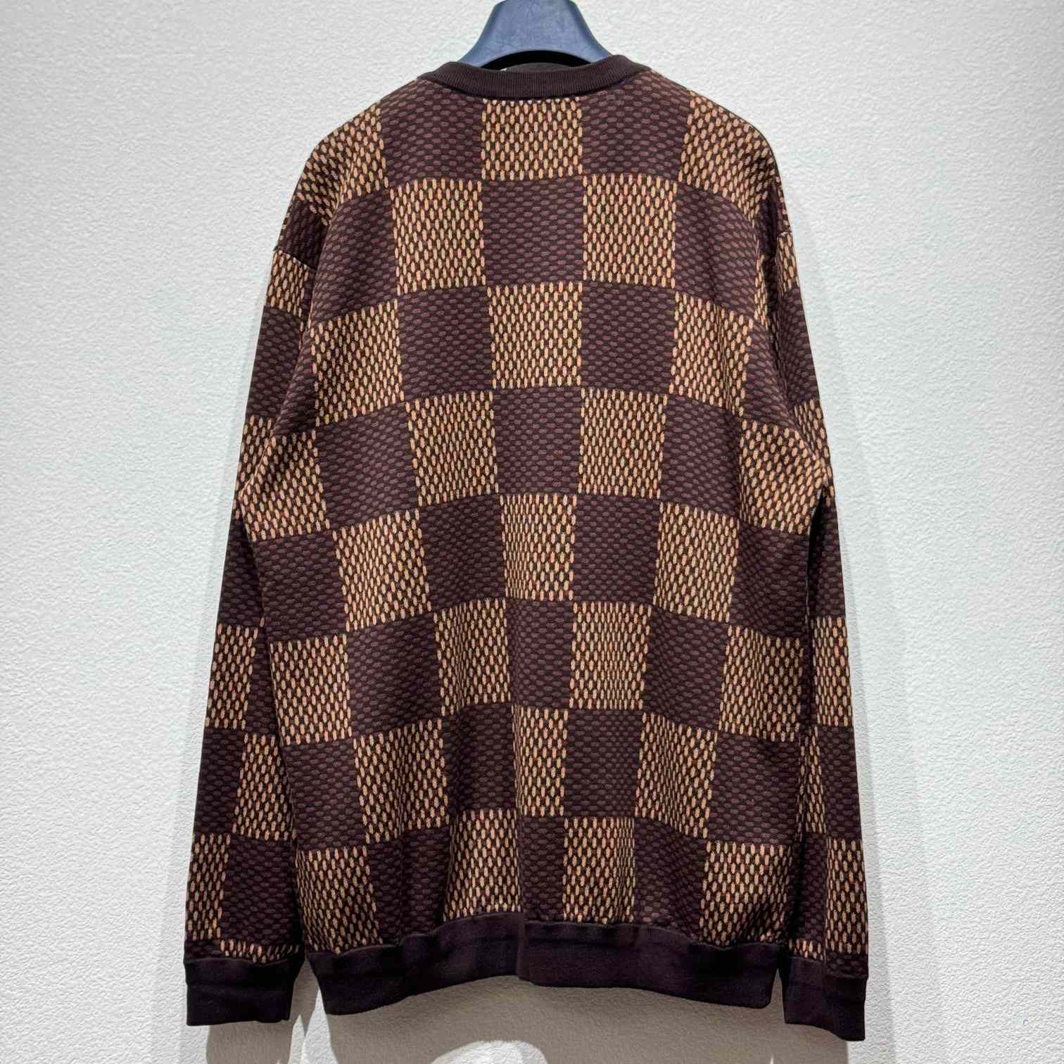 Louis Vuitton  Damier Crewneck With Crystal LV Patch - DesignerGu