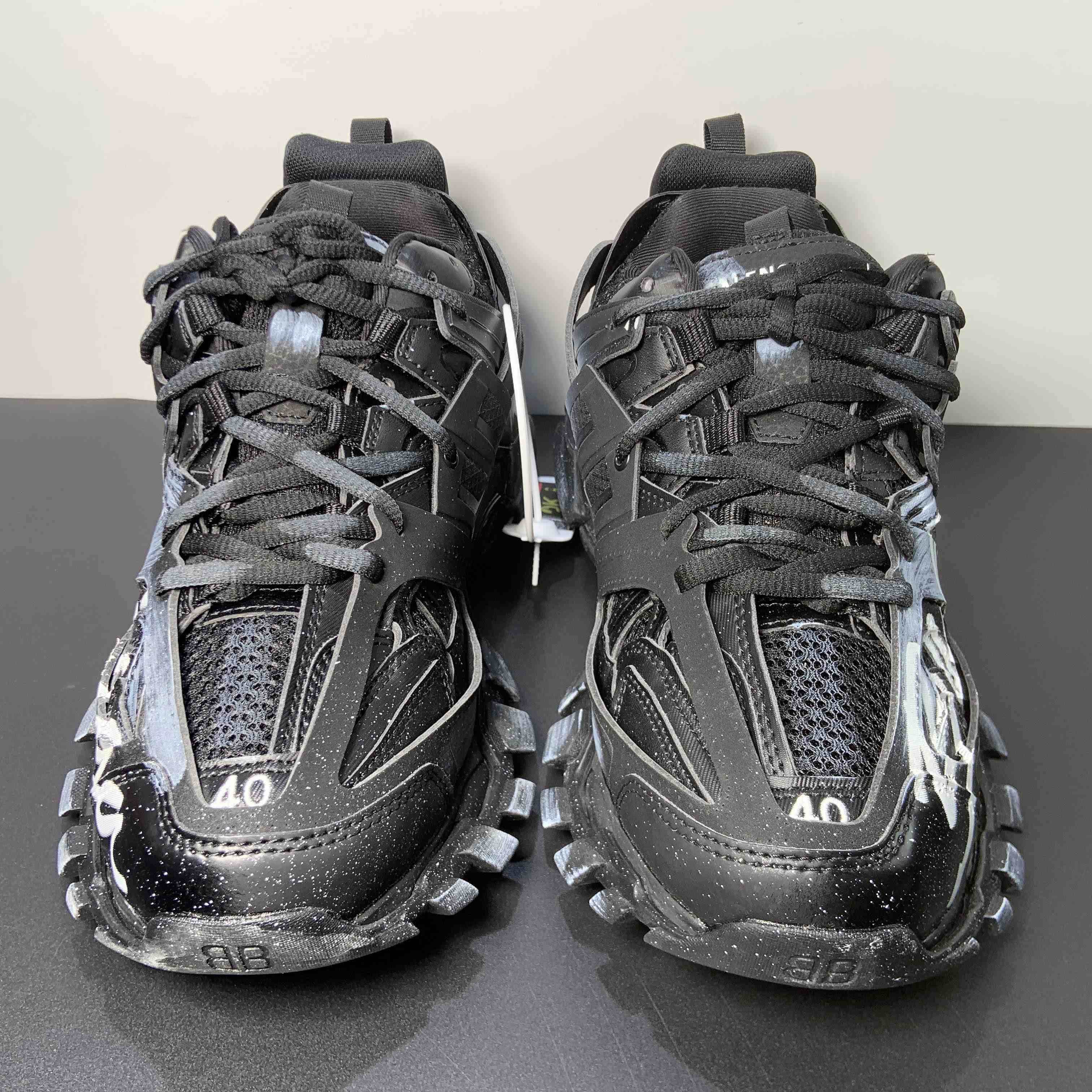 Balenciaga Track Signature Sneaker in black - DesignerGu