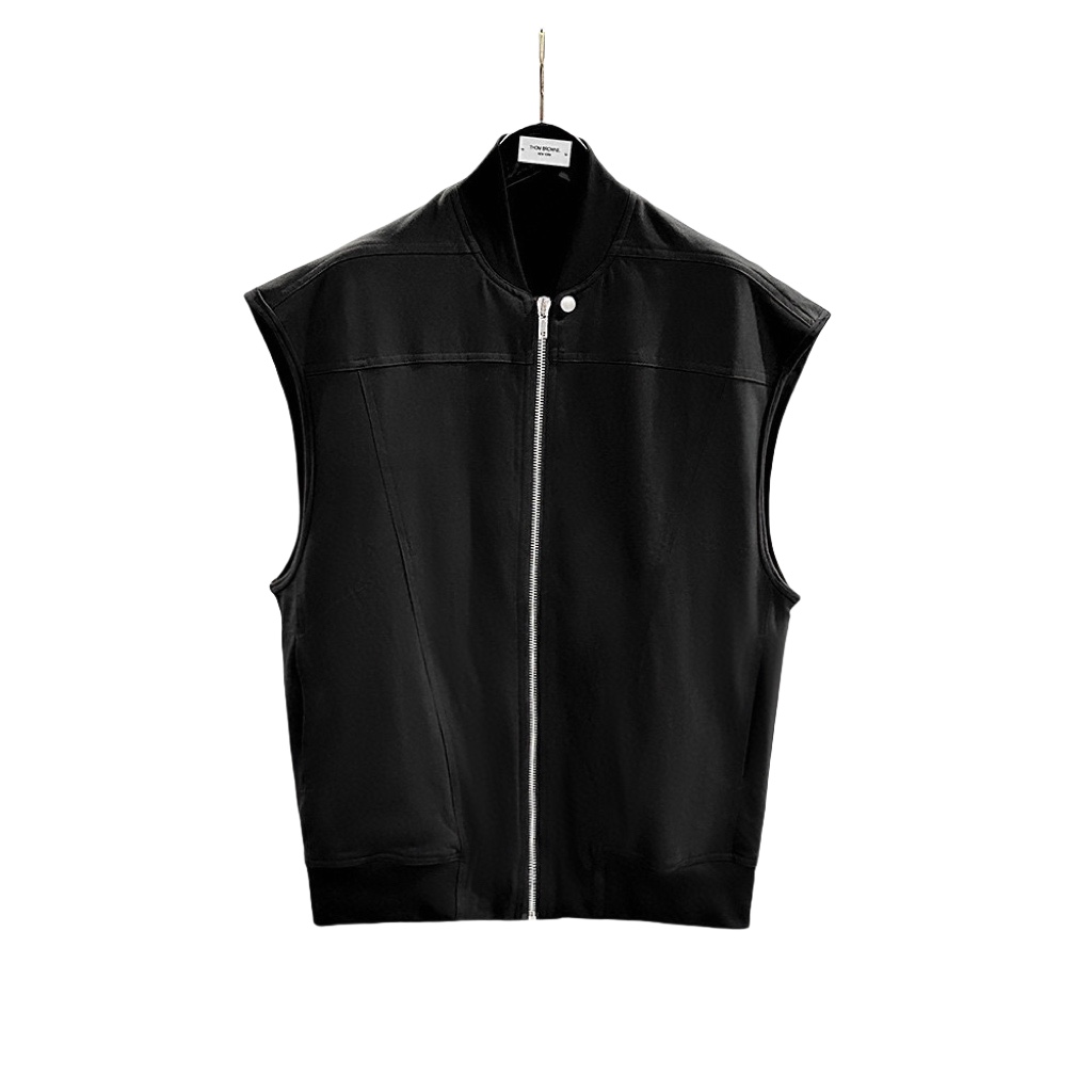 Rick Owens DRKSHDW Zip-up Cotton Vest - DesignerGu