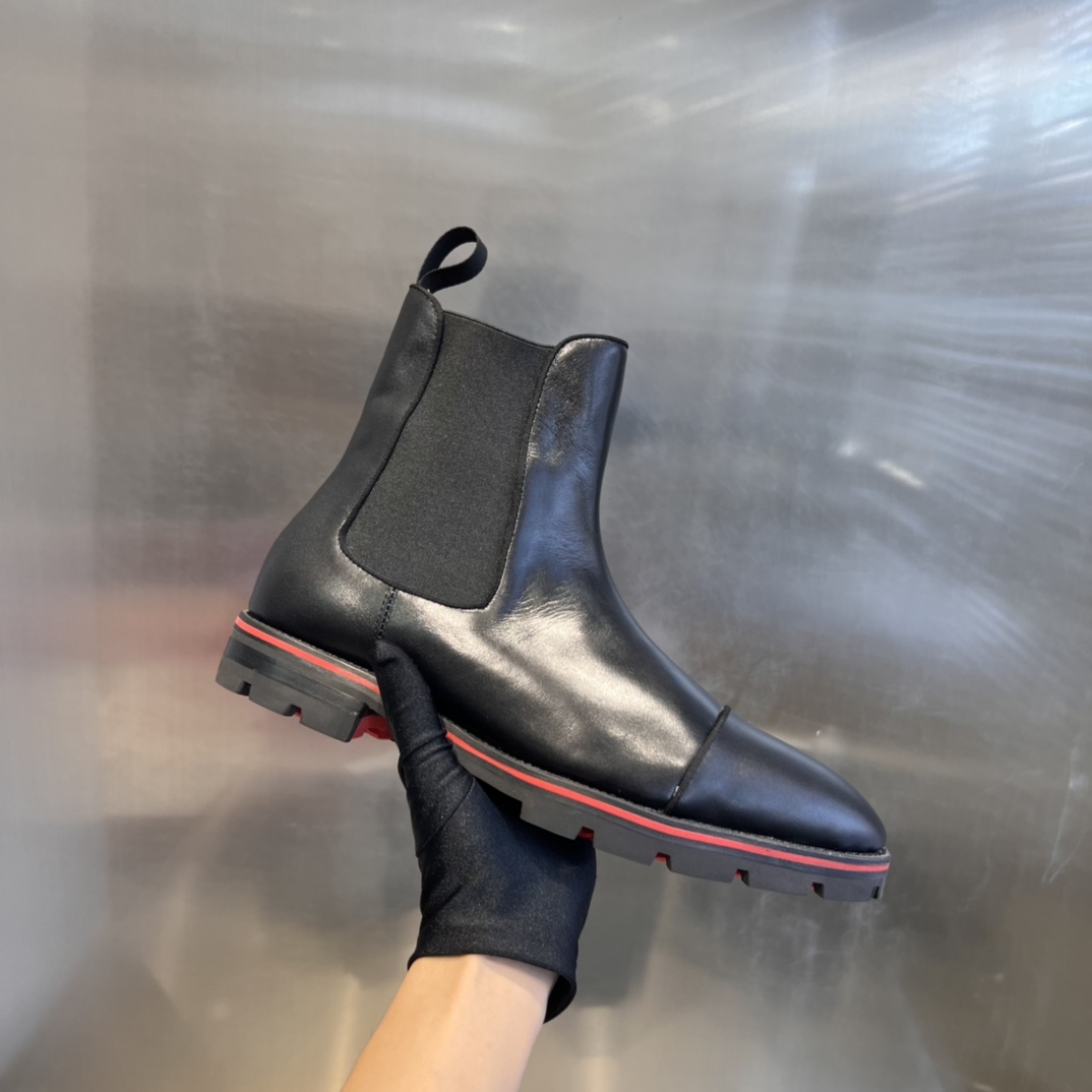 Christian Louboutin Leather Ankle Boots - DesignerGu