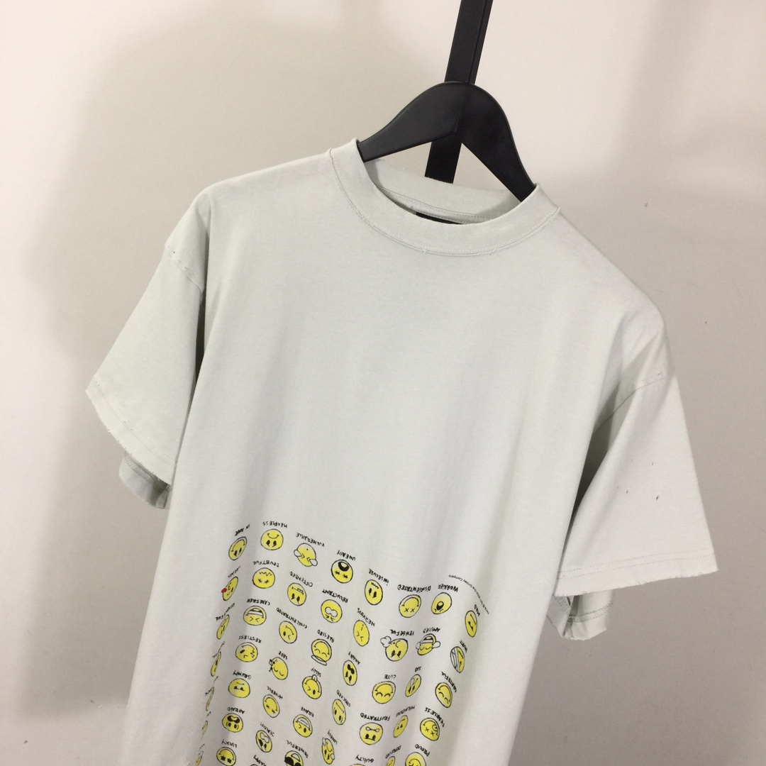 Balenciaga How Are You Feeling Today T-Shirt Oversized In Dirty White - DesignerGu