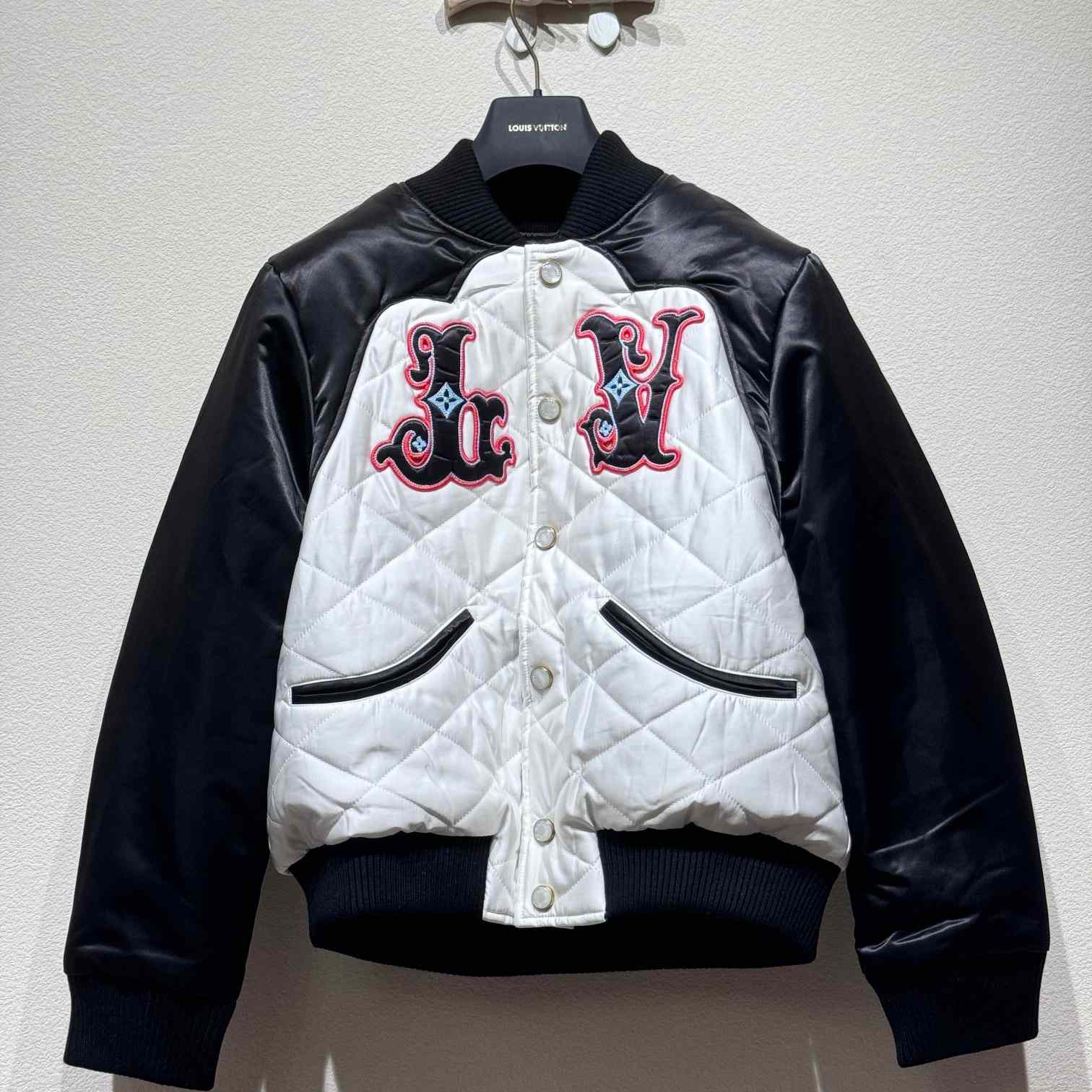 Louis Vuitton Bicolor Satin Bomber Jacket  1AFWK6 - DesignerGu