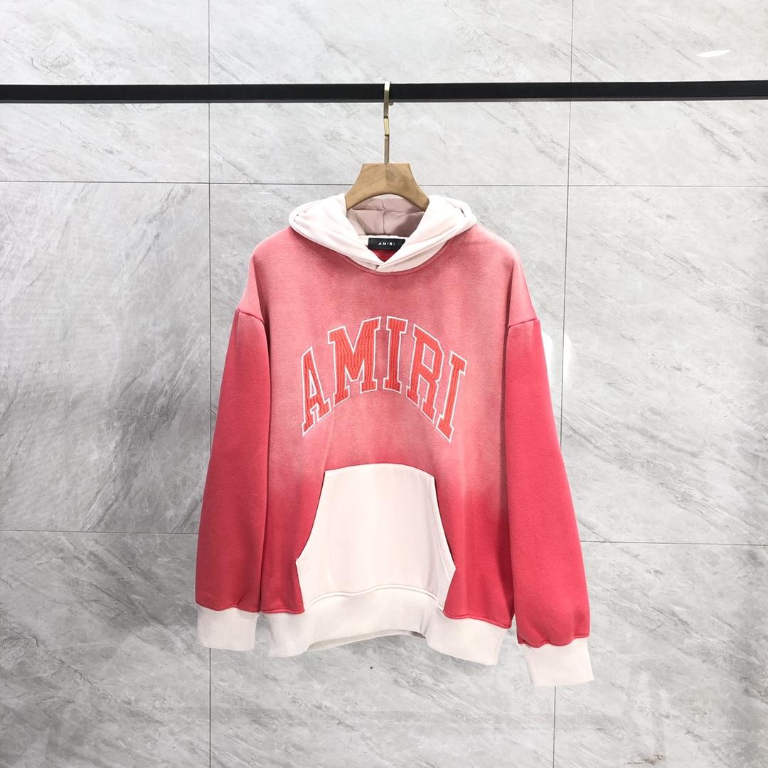 Amiri  Red 'Amiri' Vintage Oversized Hoodie - DesignerGu