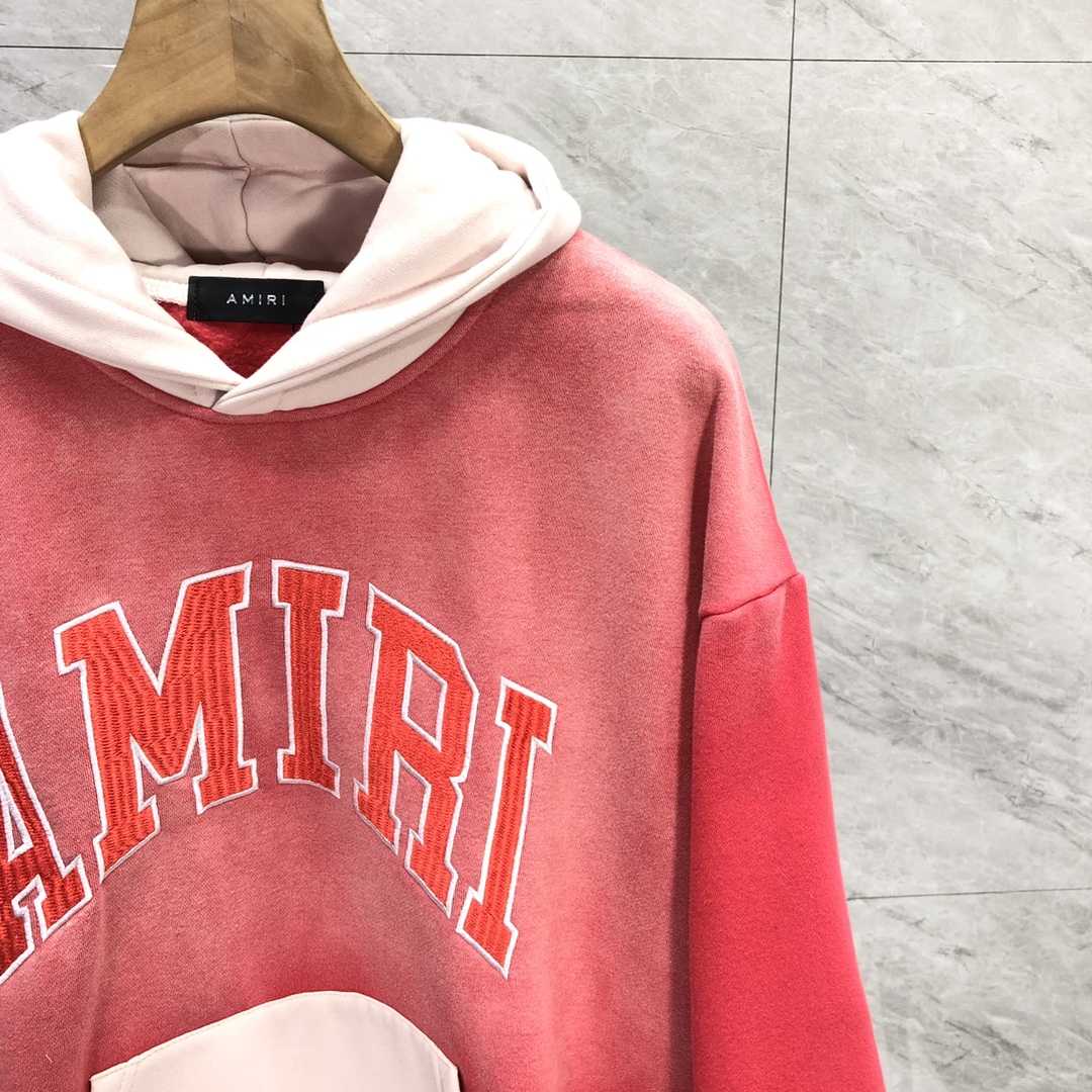 Amiri  Red 'Amiri' Vintage Oversized Hoodie - DesignerGu