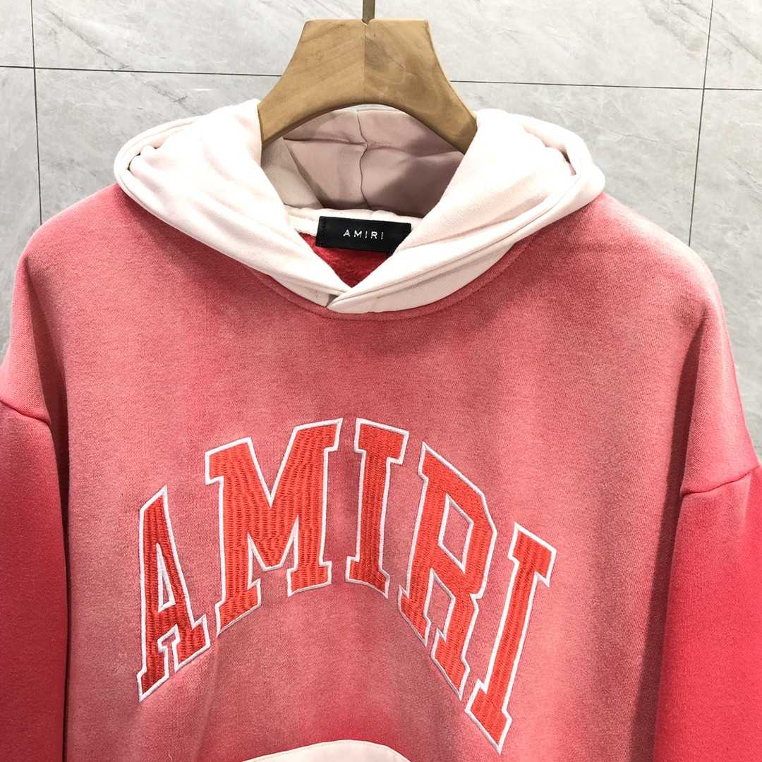 Amiri  Red 'Amiri' Vintage Oversized Hoodie - DesignerGu