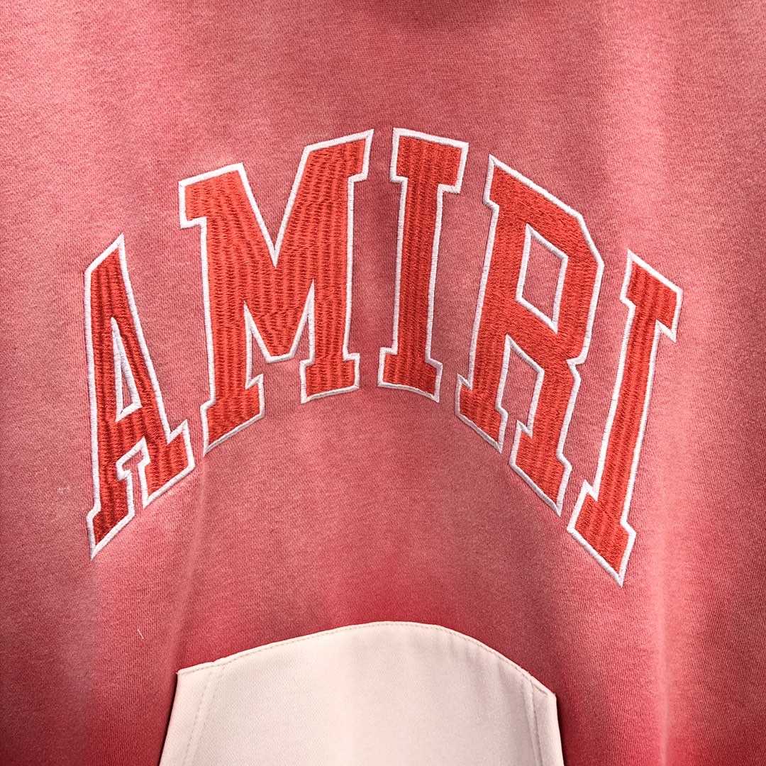 Amiri  Red 'Amiri' Vintage Oversized Hoodie - DesignerGu