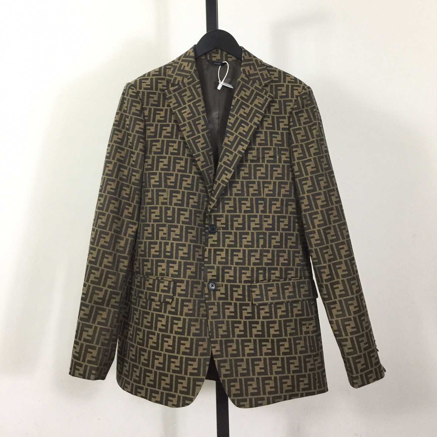 Fendi Fendace FF Jacquard Mens Blazer - DesignerGu