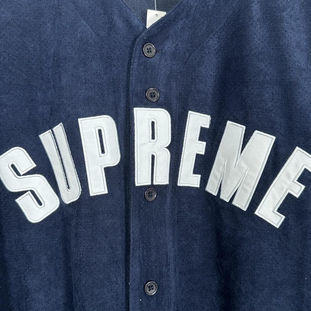 Supreme Ultrasuede Mesh Baseball Jersey - DesignerGu