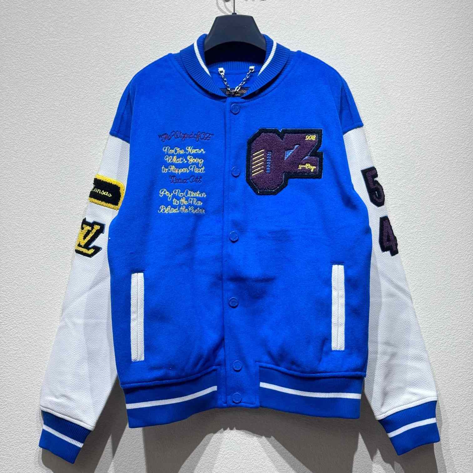 Louis Vuitton Oz Varsity Jacket Blue/White - DesignerGu