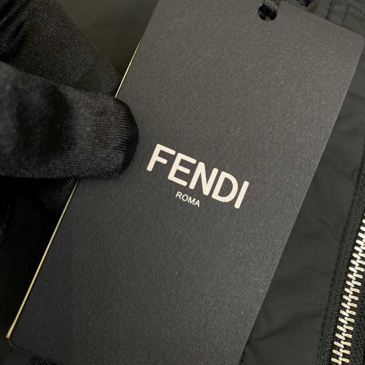 Fendi Windbreaker Black Nylon Windbreaker Jacket - DesignerGu