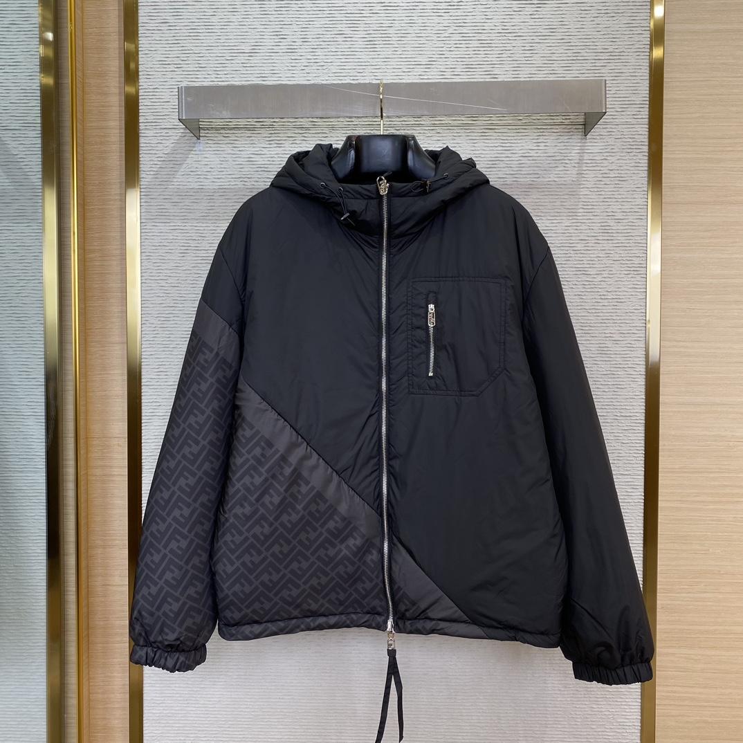 Fendi Windbreaker Black Nylon Windbreaker Jacket - DesignerGu