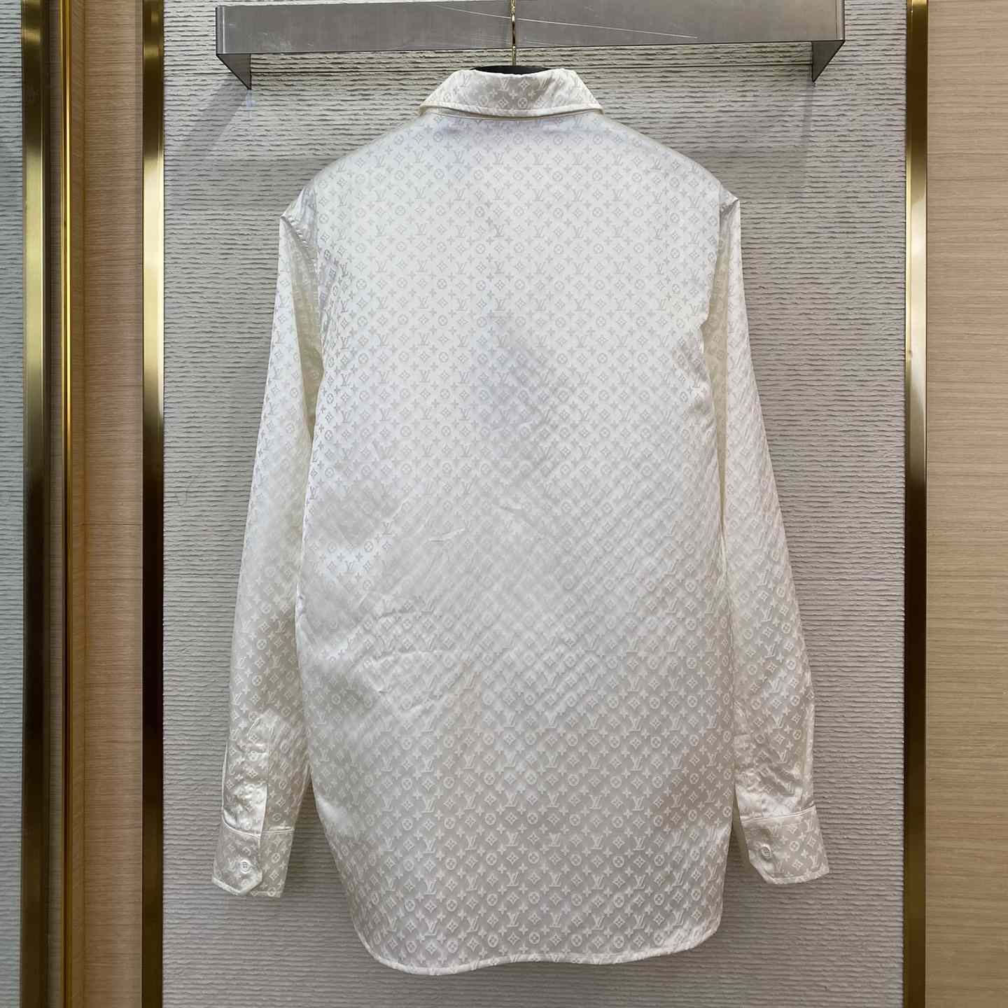 Louis Vuitton Monogram Long-Sleeved Silk Shirt - DesignerGu