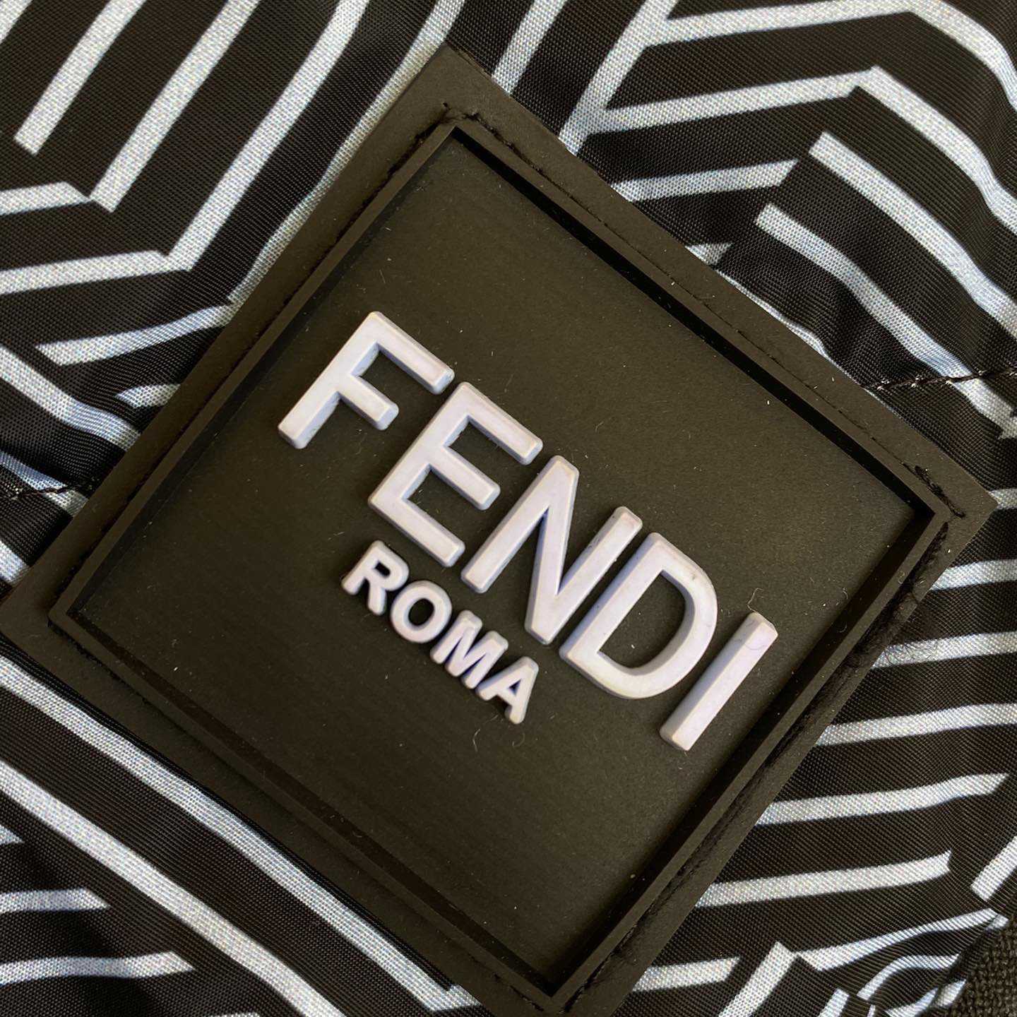 Fendi Shadow-print Panelled Down Jacket - DesignerGu