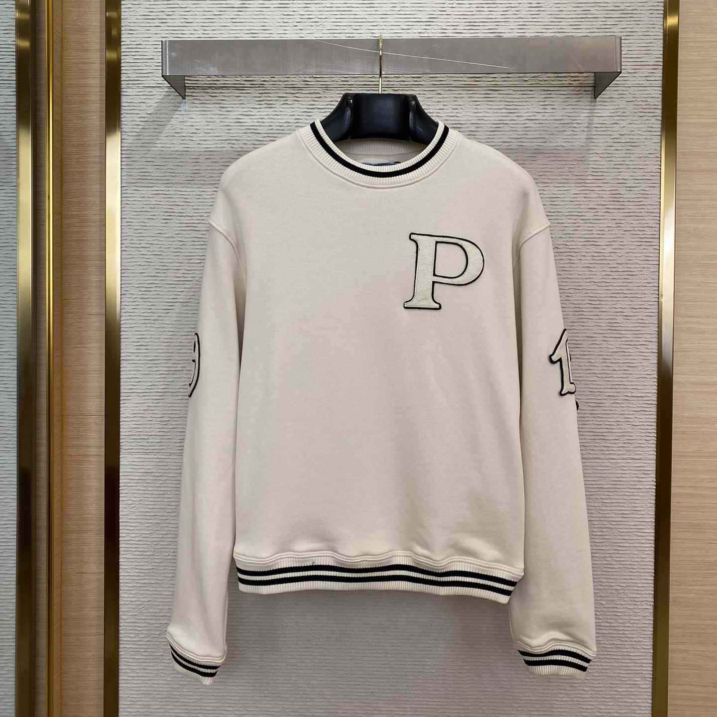 Prada Cotton Fleece Sweatshirt With Patches - DesignerGu