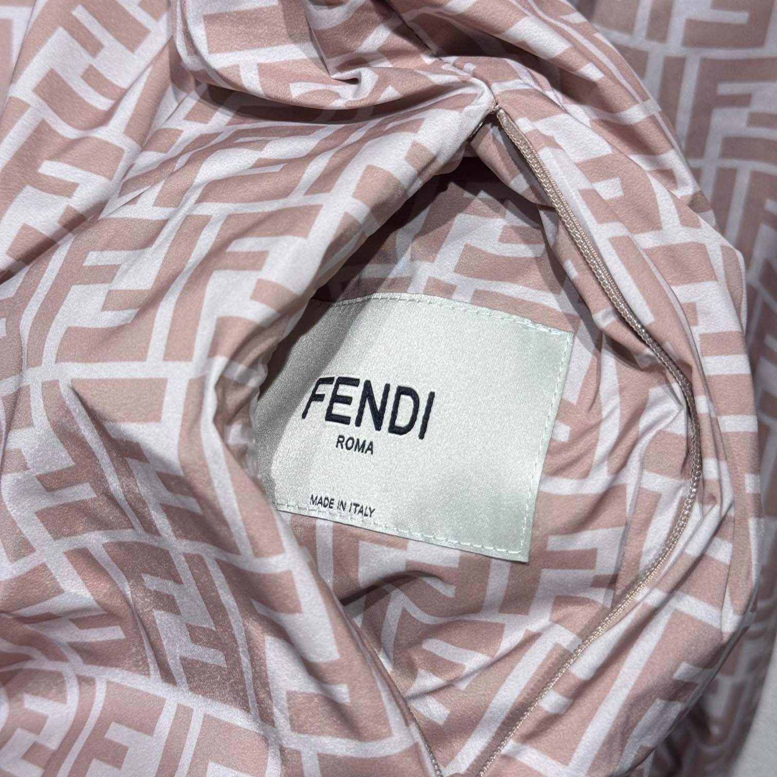 Fendi Beige Pequin Nylon Windbreaker - DesignerGu