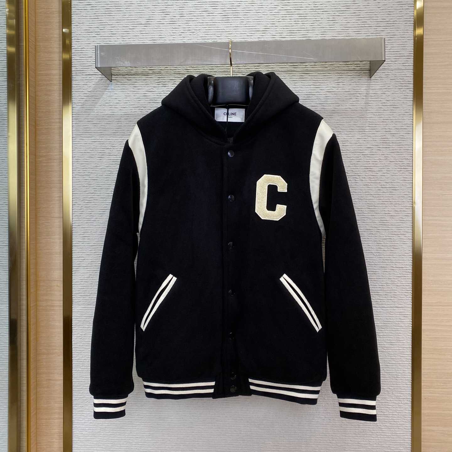 Celine Hooded Teddy Jacket In Cashmere Wool - DesignerGu