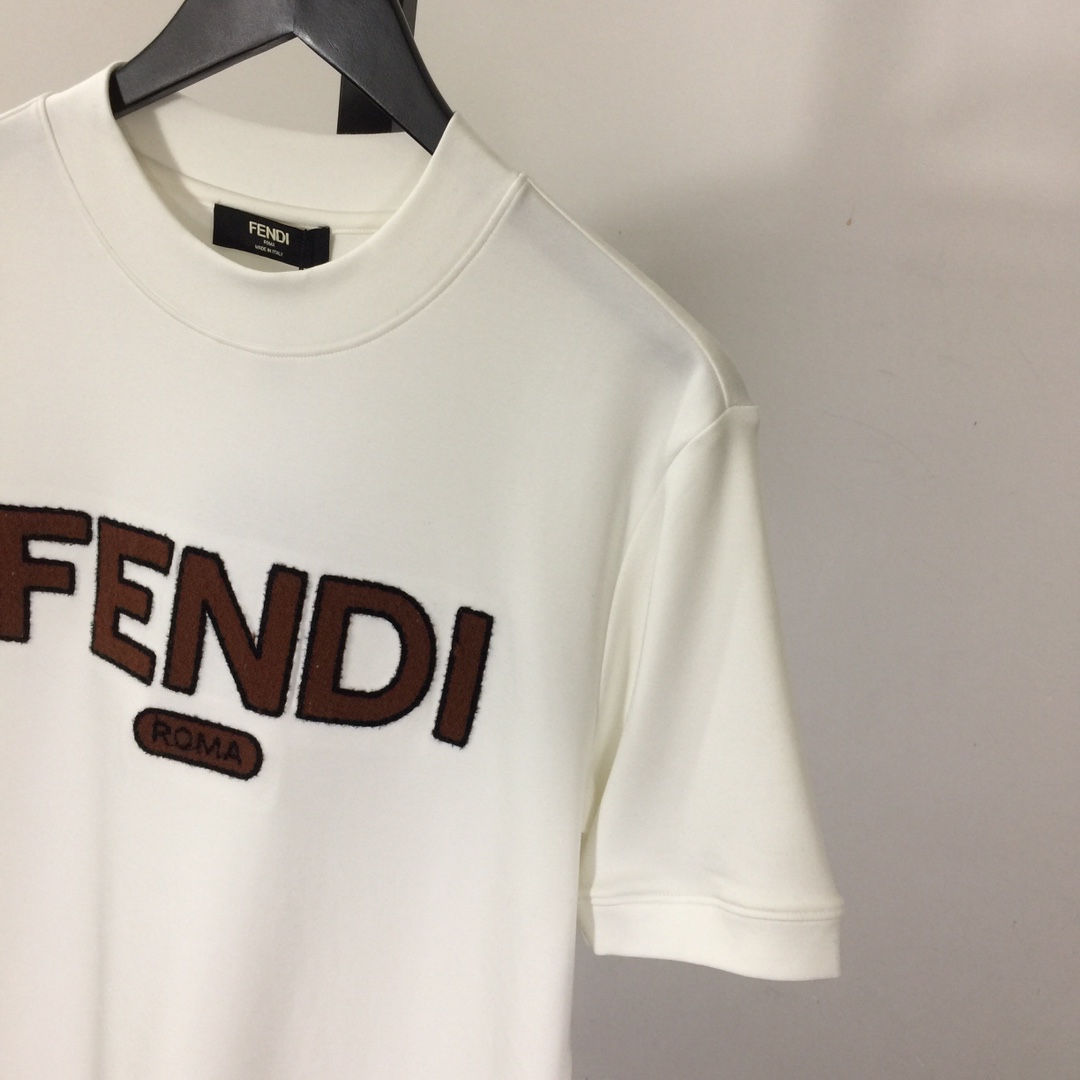 Fendi Black Cotton T-shirt - DesignerGu