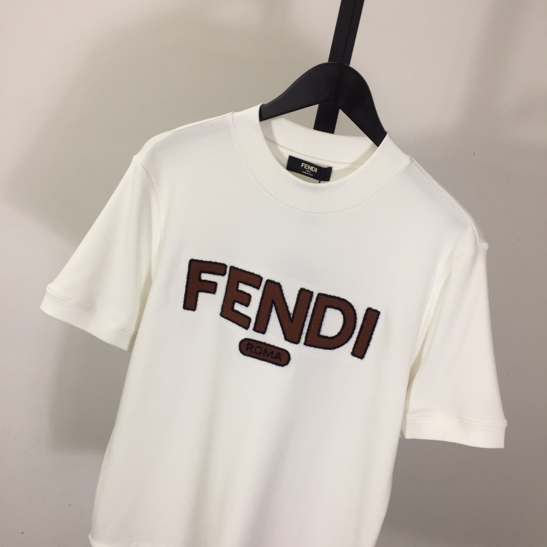 Fendi Black Cotton T-shirt - DesignerGu