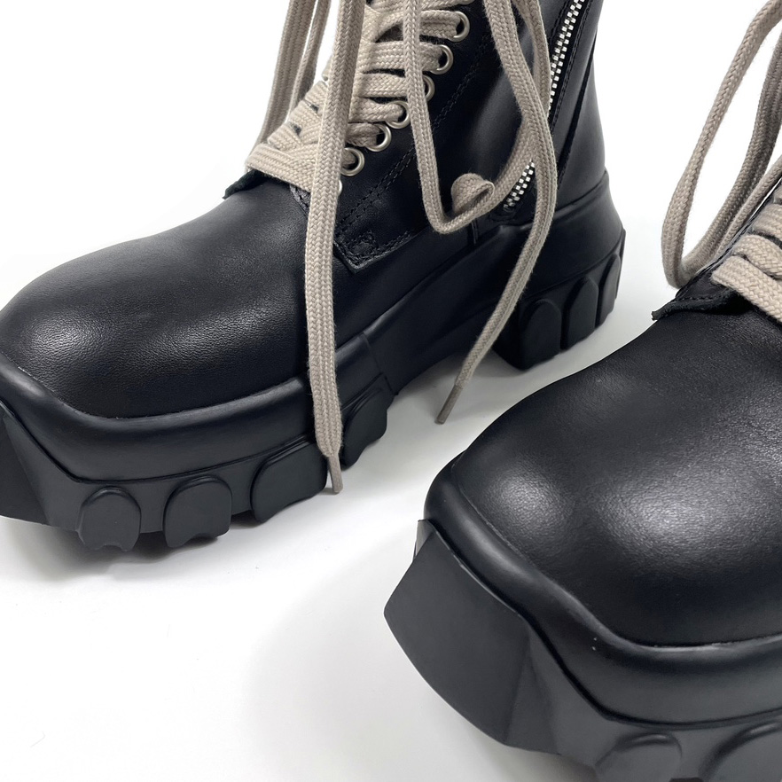 Rick Owens Lace-up Leather Boots - DesignerGu