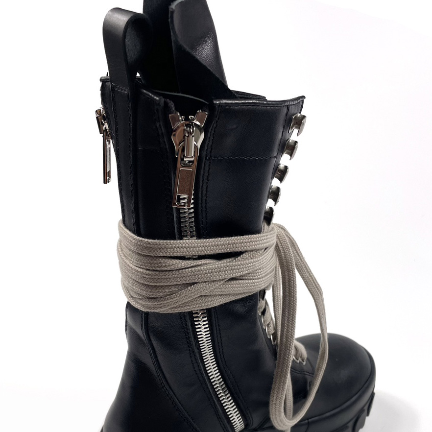 Rick Owens Lace-up Leather Boots - DesignerGu