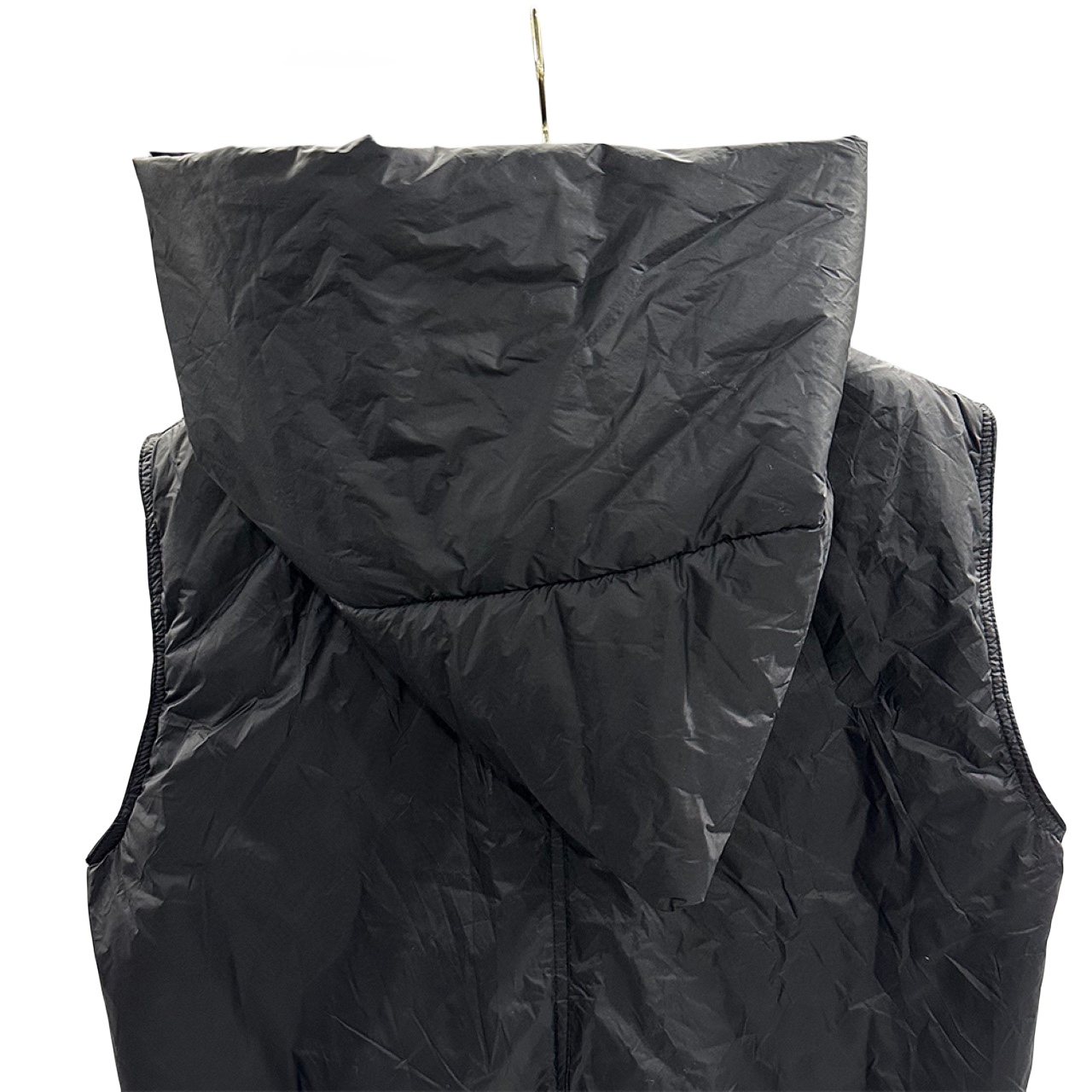 Rick Owens Padded nylon vest with hood - DesignerGu