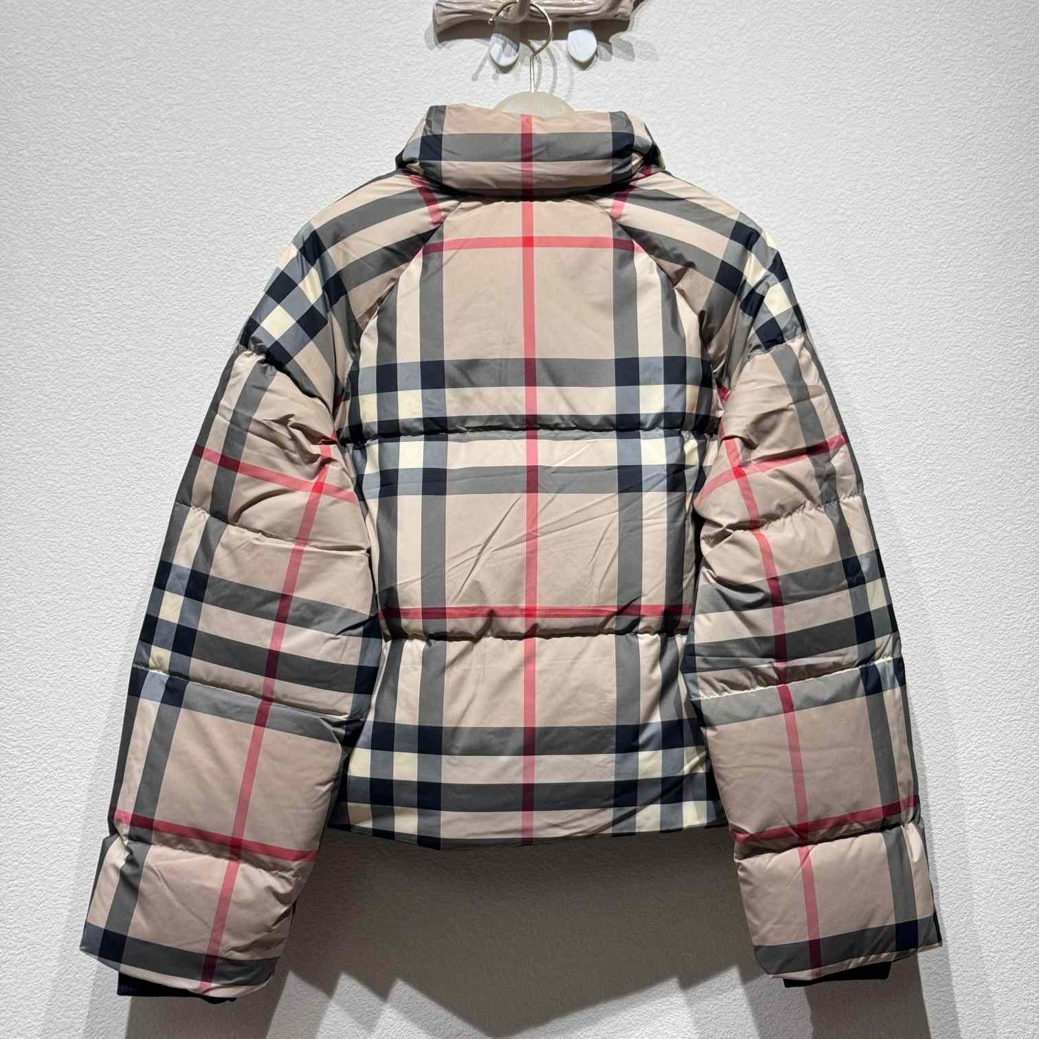 Burberry Cropped Check Puffer Jacket - DesignerGu