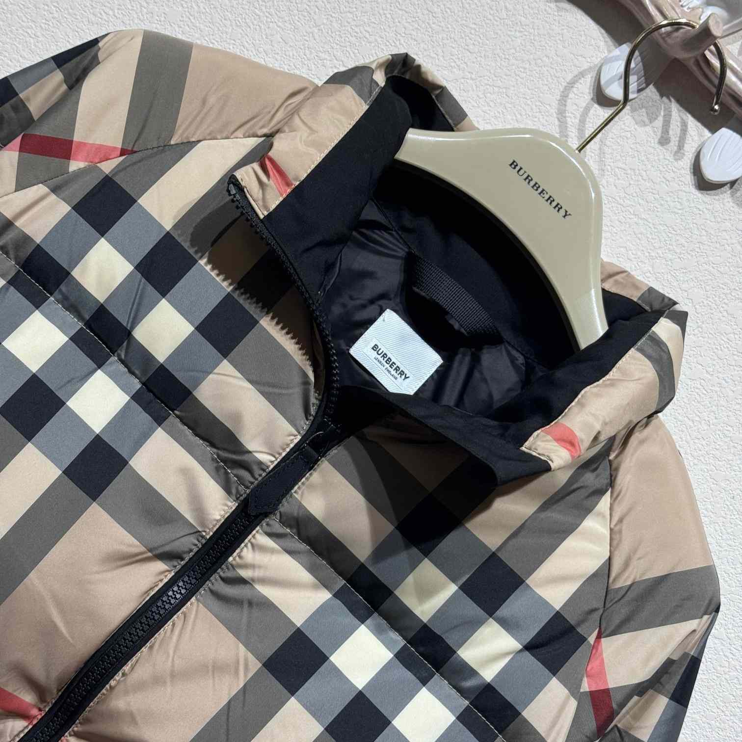 Burberry Cropped Check Puffer Jacket - DesignerGu