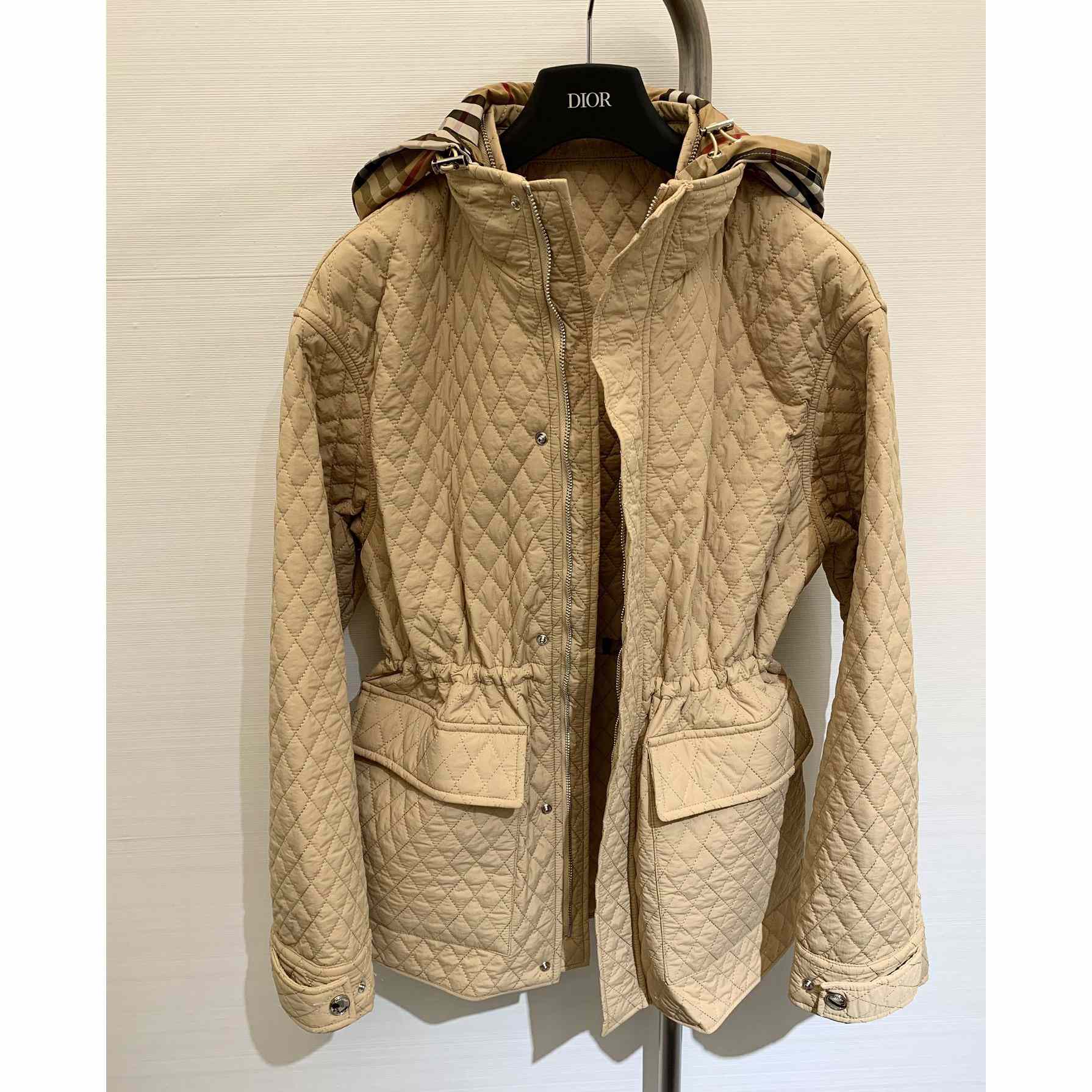 Burberry Check Hood Quilted Nylon Jacket - DesignerGu