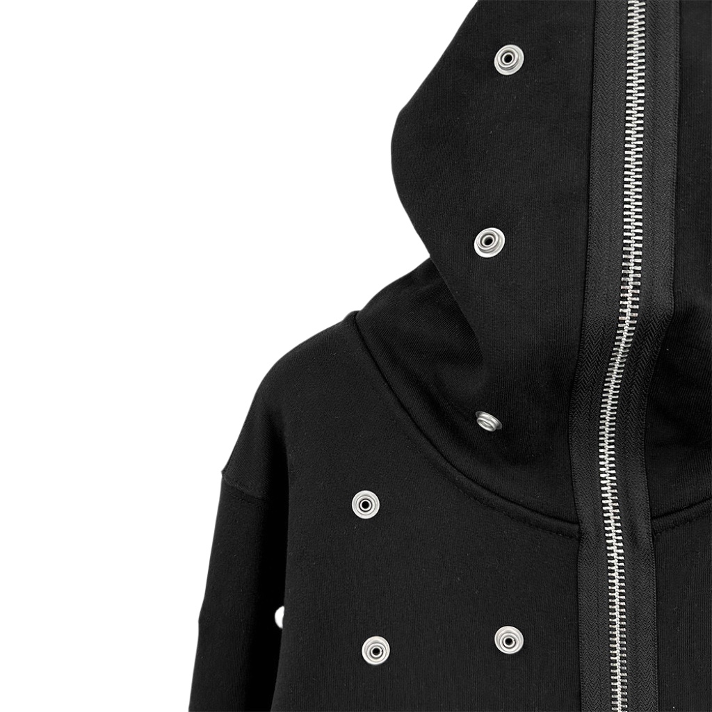 Rick Owens DRKSHDW Stud-detailing Zipped Hoodie - DesignerGu