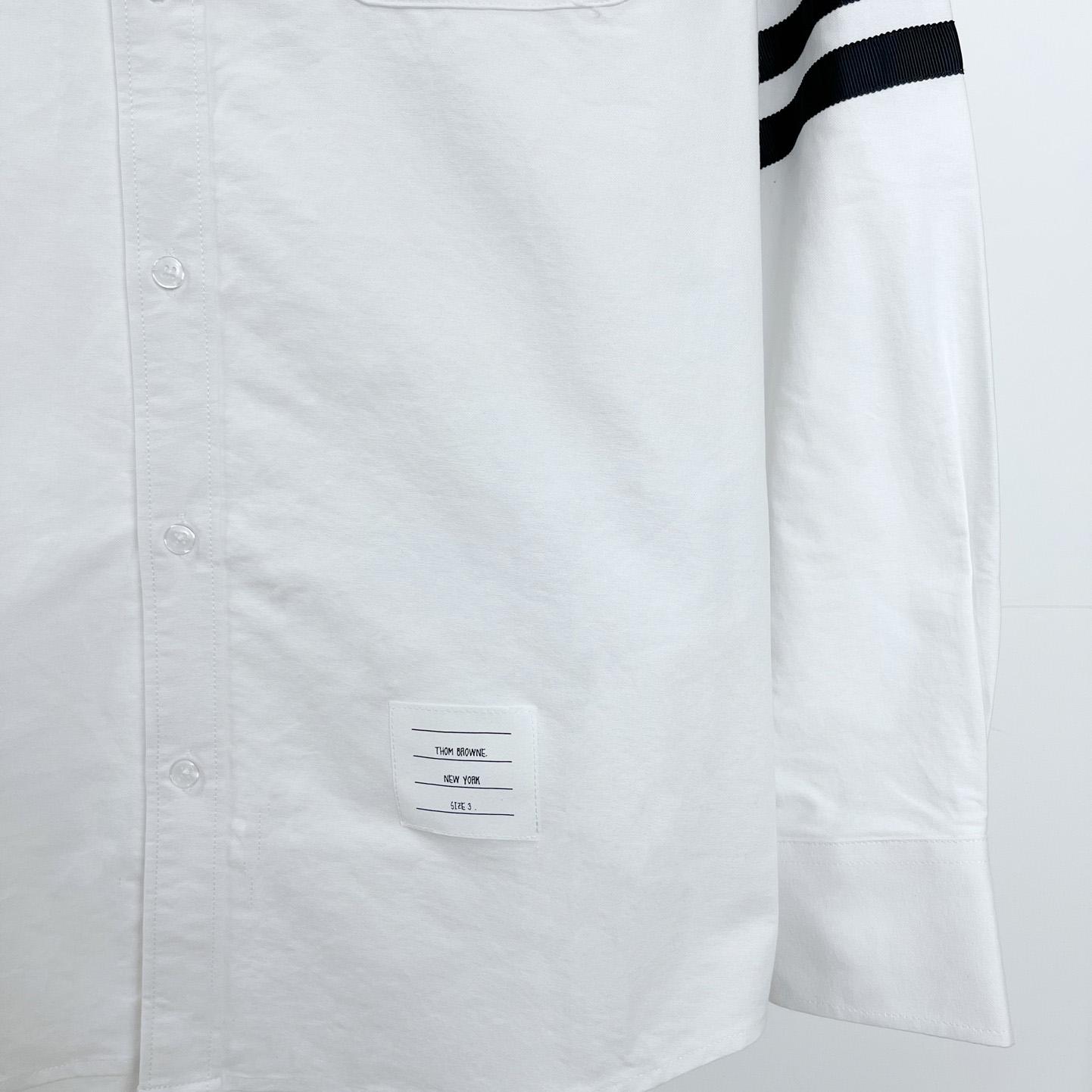 Thom Browne 4-Bar Cotton Oxford Shirt - DesignerGu