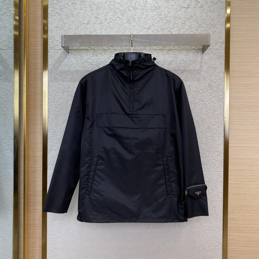 Prada Re-Nylon High-neck Jacket - DesignerGu