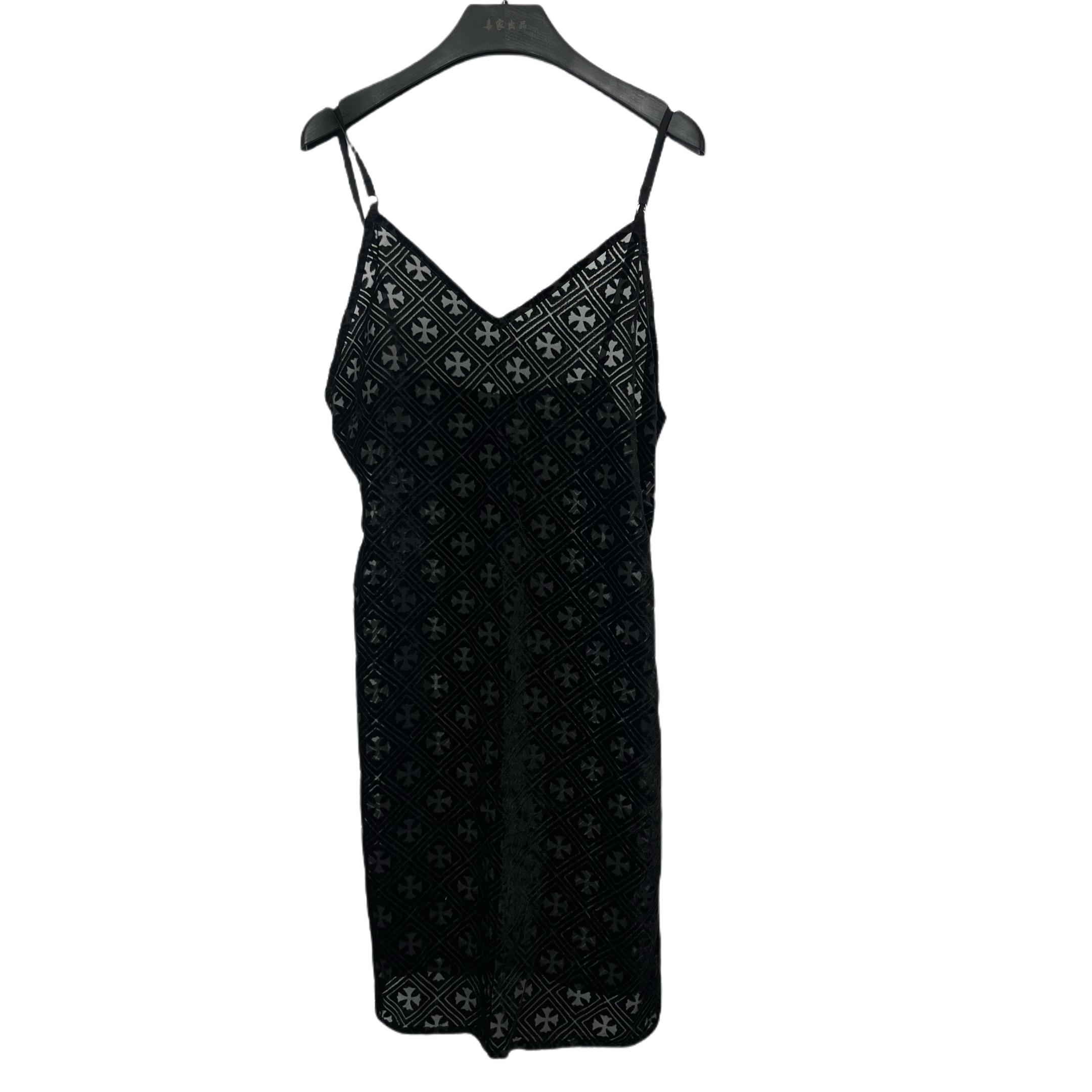 Chrome Hearts Black Velvet Burnout Dress - DesignerGu